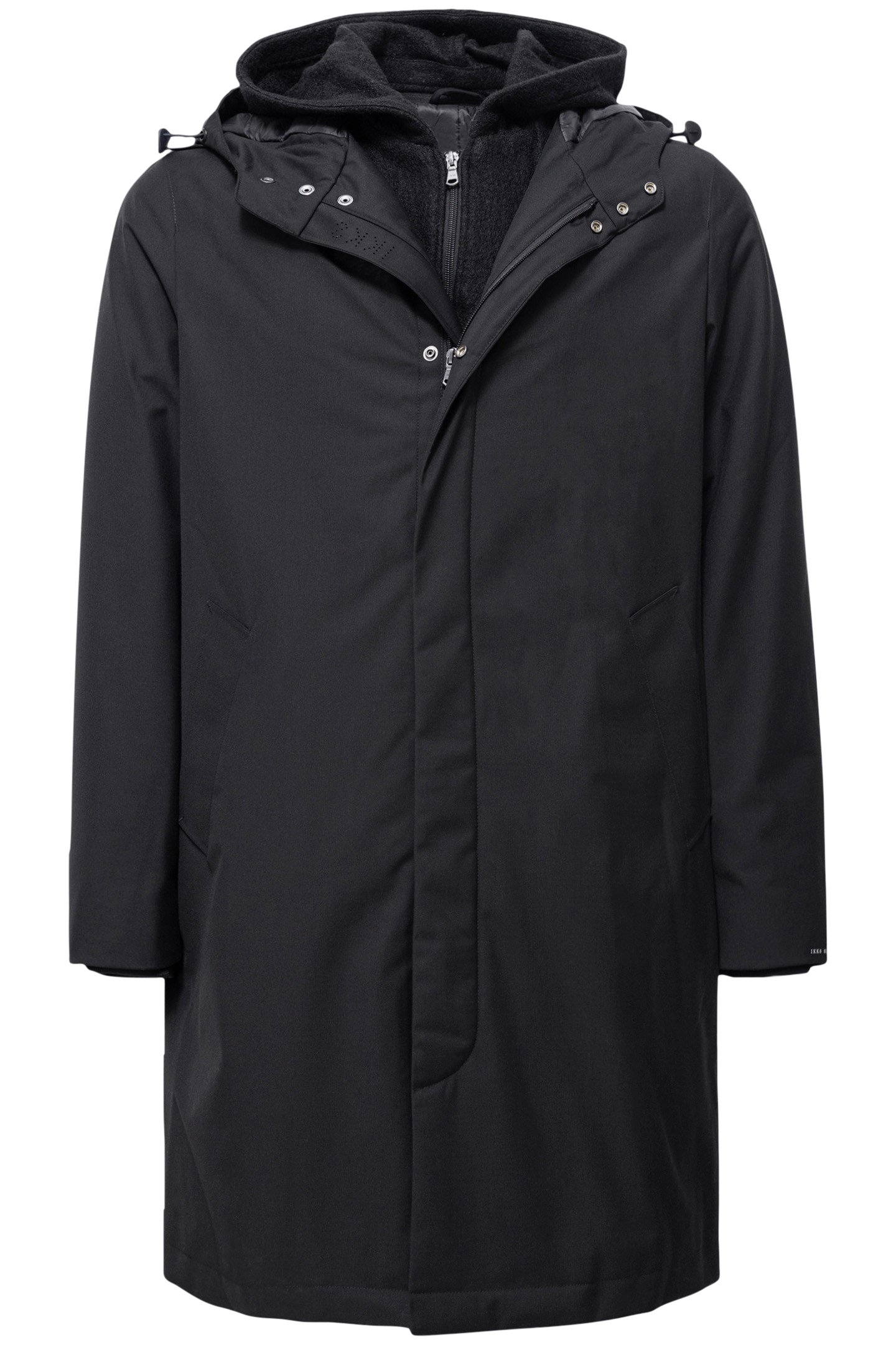 BLACK PARKA WITH REMOVABLE PIPING 3