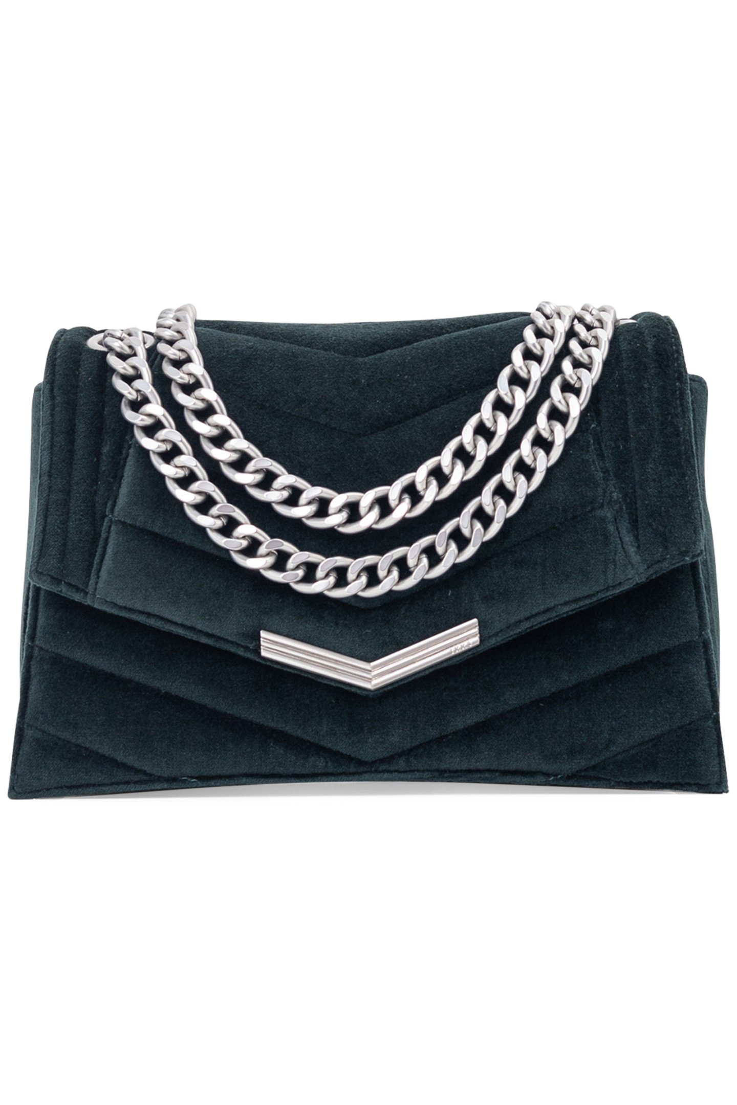 THE 1. VELVET GREEN QUILTED VELVET BAG SIZE M 1