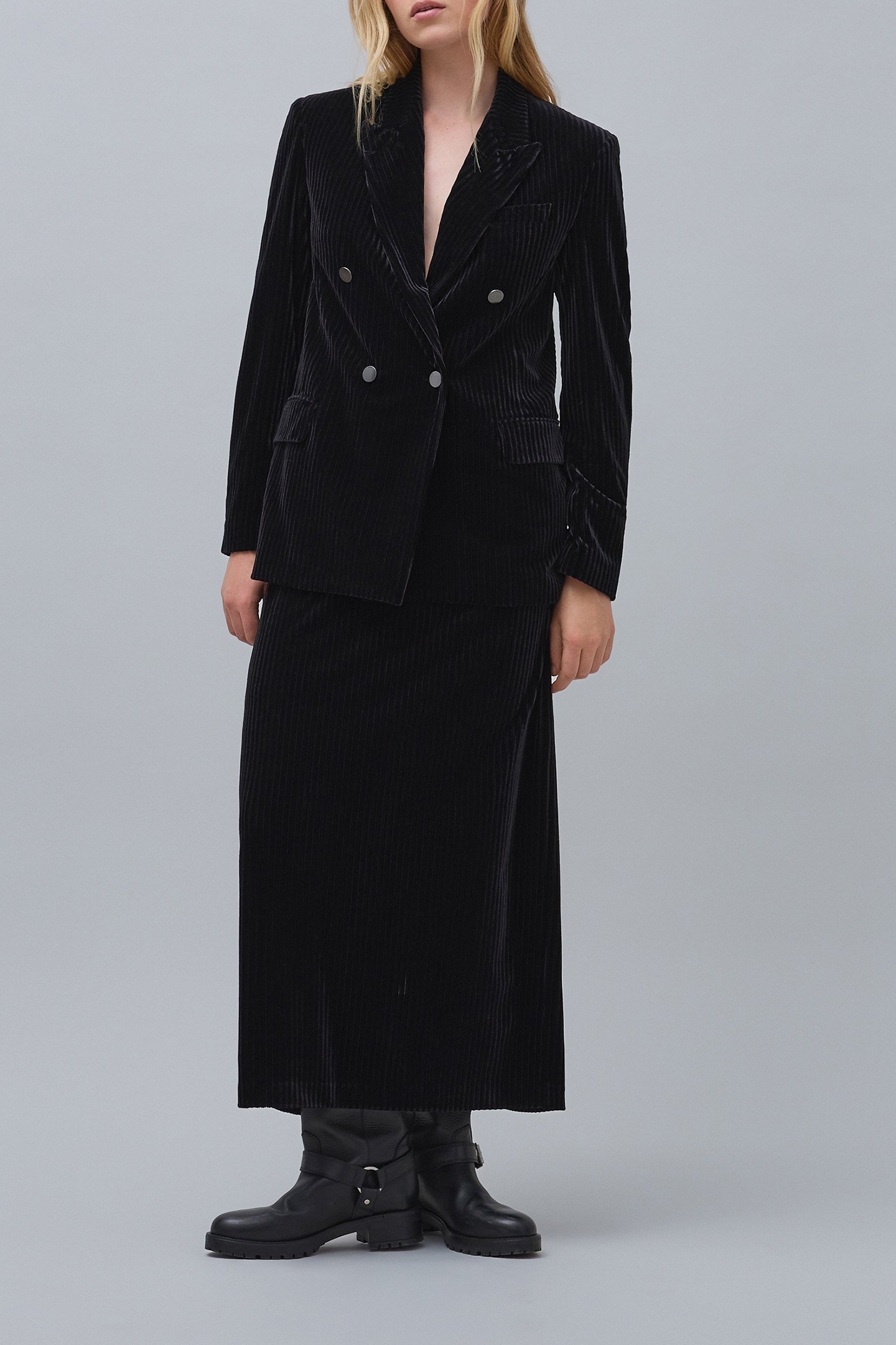 BLACK CORDUROY PENCIL SKIRT 3