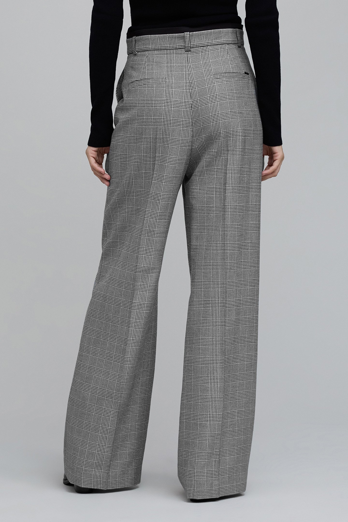 BLACK PRINCE OF WALES LUREX SUIT PANTS 2