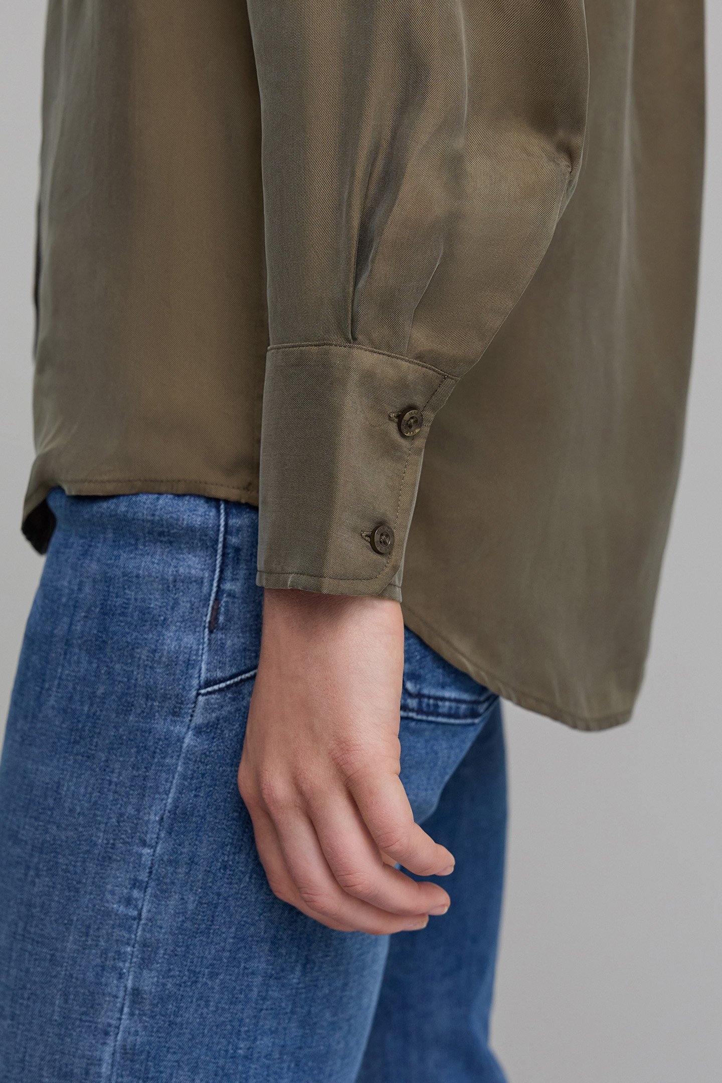 KHAKI OVERSIZE SHIRT WITH JEWEL PATTERN 6