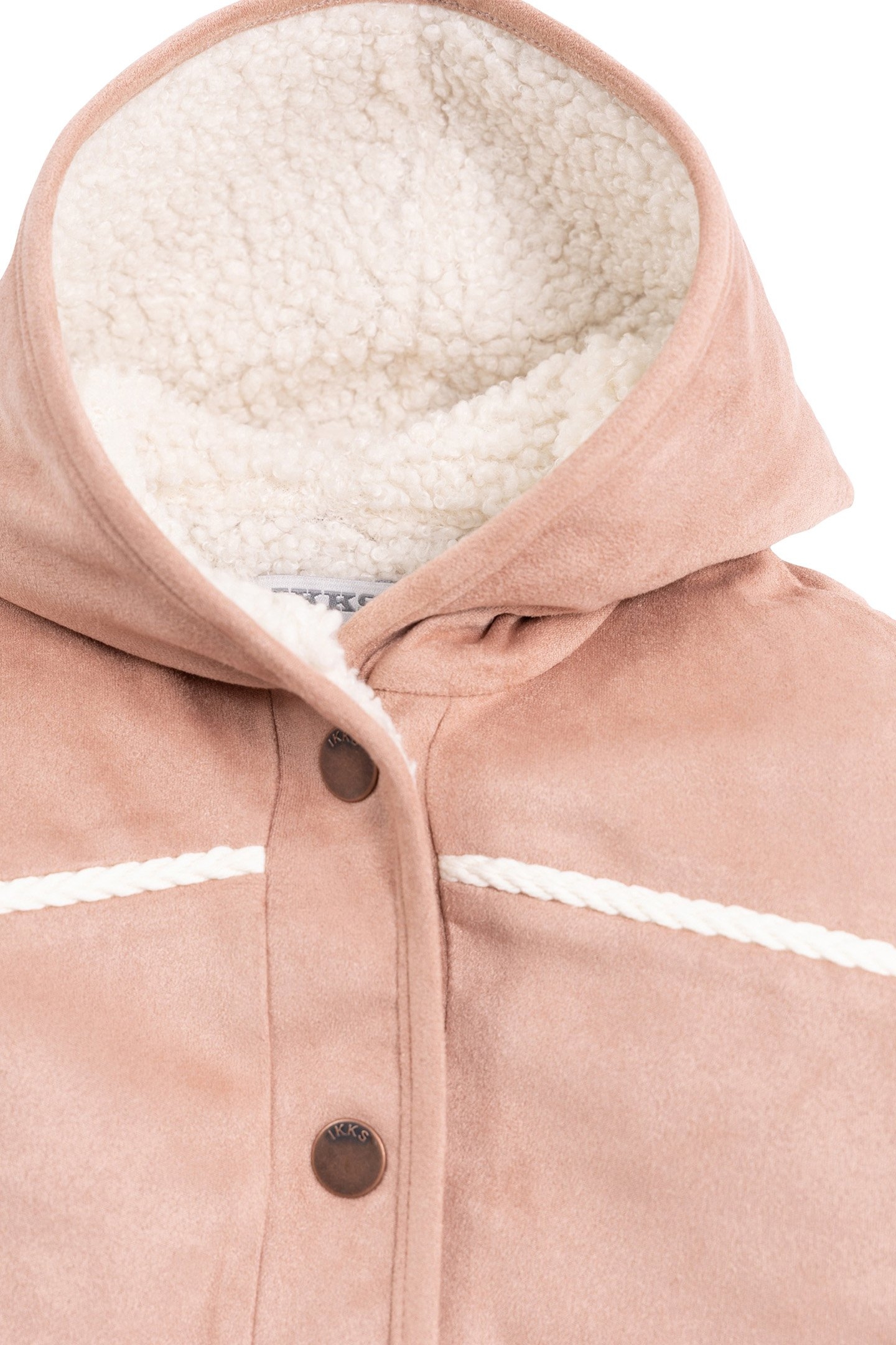 GIRL'S PINK SUEDE AND FUR COAT 3