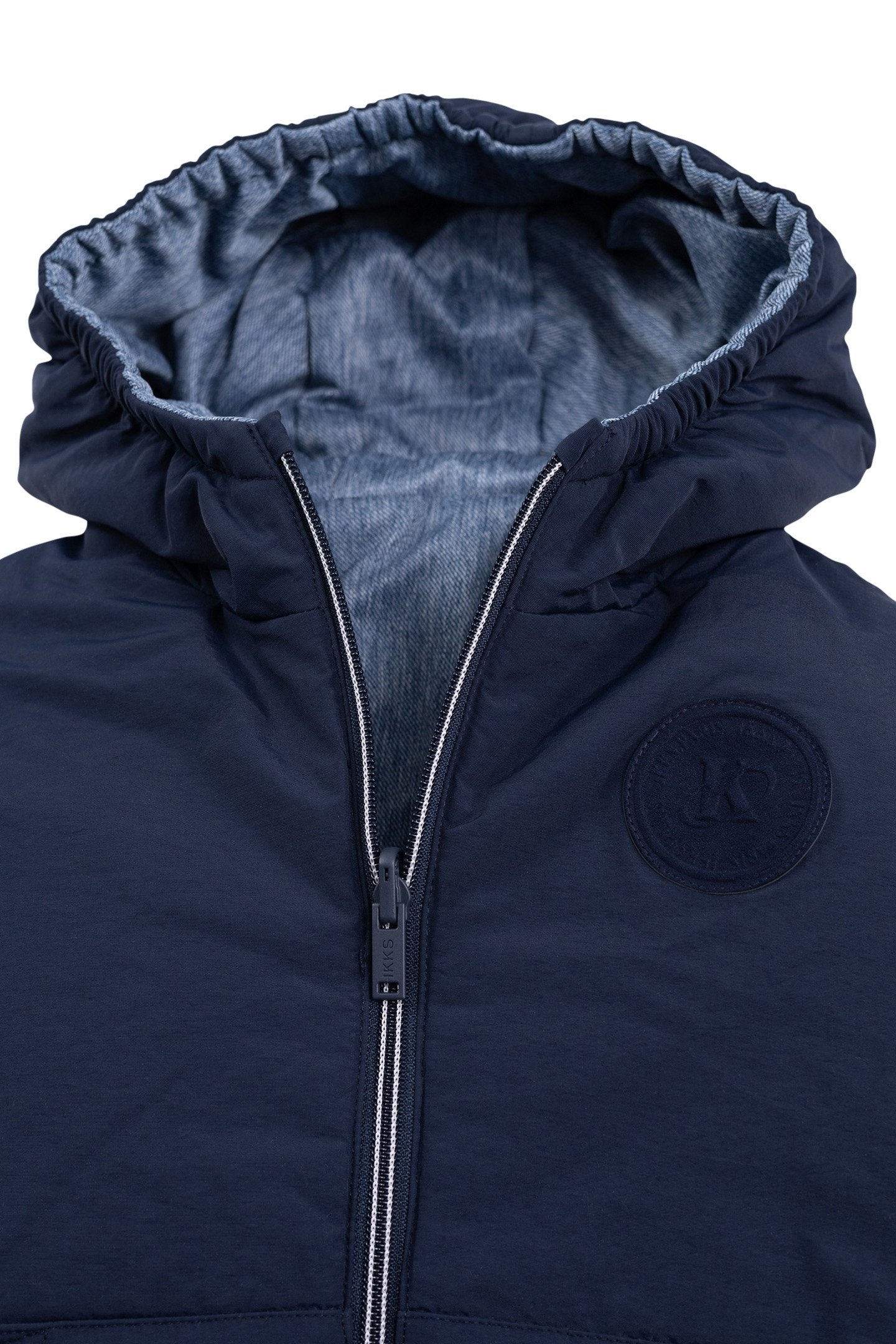 BOY'S REVERSIBLE NYLON DENIM AND NAVY JACKET 5