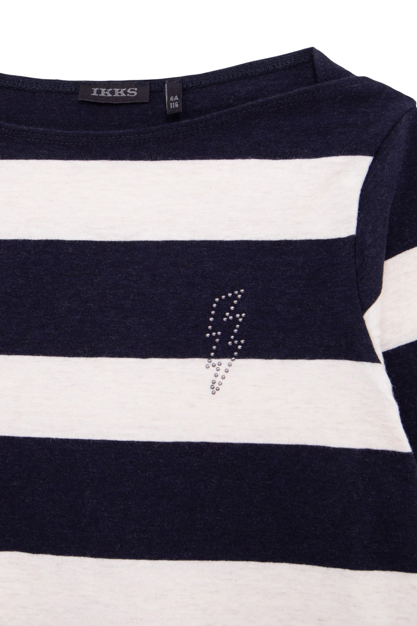 GIRL’S SAILOR-STRIPE T-SHIRT, STUDDED LIGHTNING AND SLOGAN 5