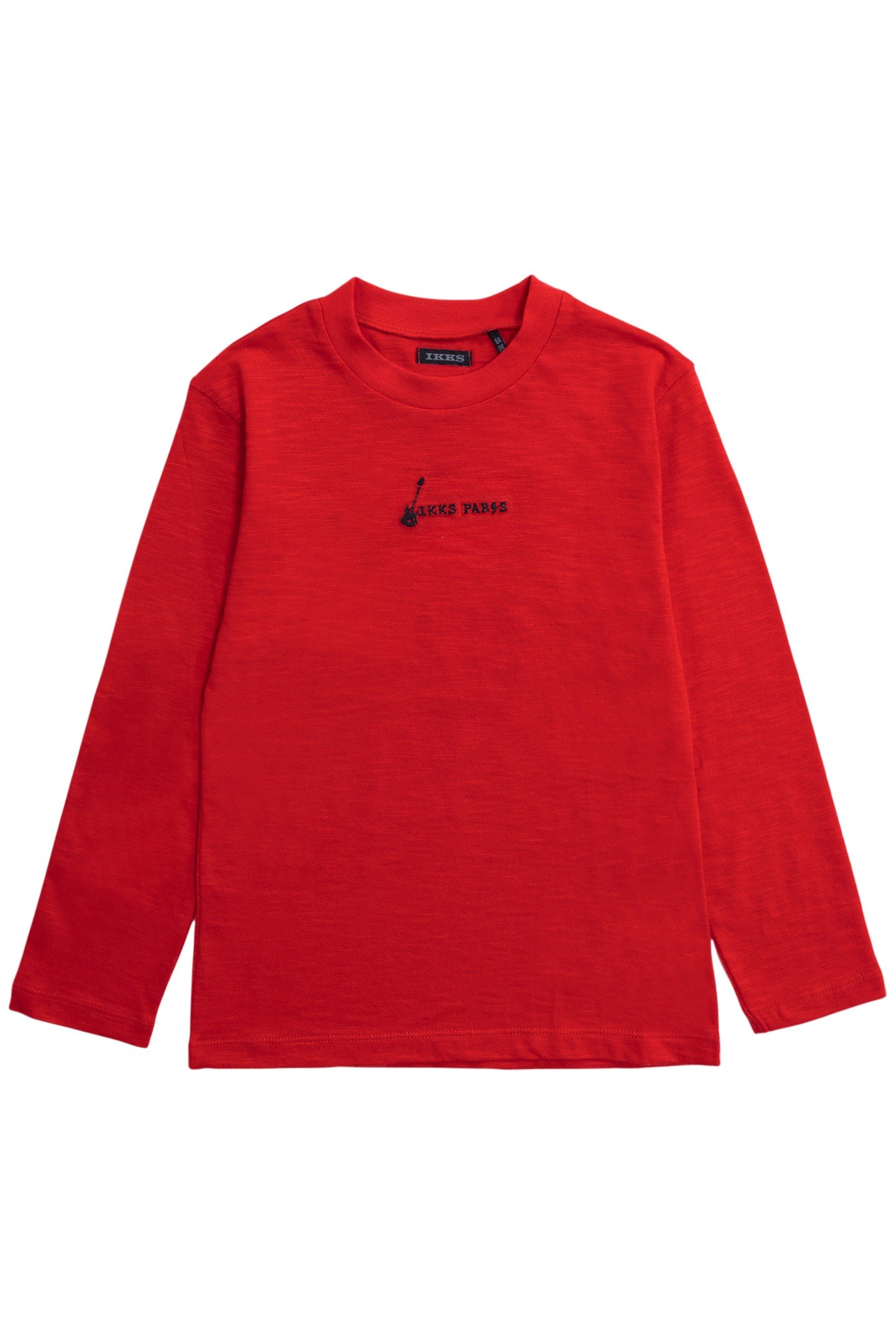 BOY'S RED ORGANIC COTTON T-SHIRT WITH EMBROIDERY AND FACE 1