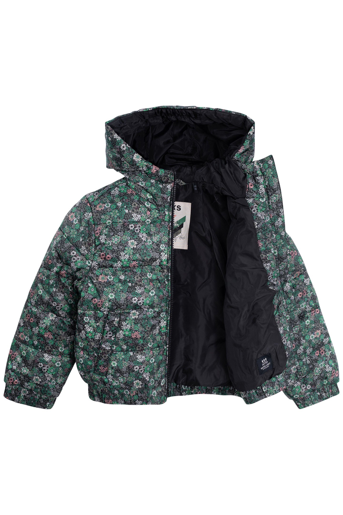 GIRL'S LEO-PRINT KHAKI PADDED JACKET 3