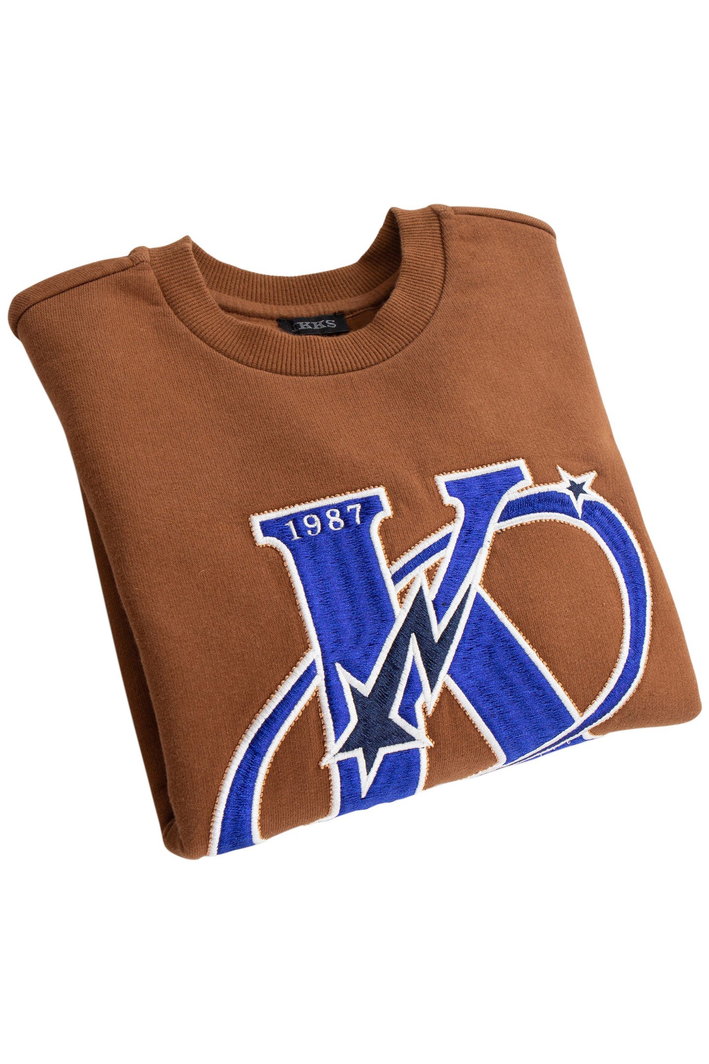 BOY'S CAMEL MAXI SWEATSHIRT WITH K-COMÈTE LOGO EMBROIDERY 3