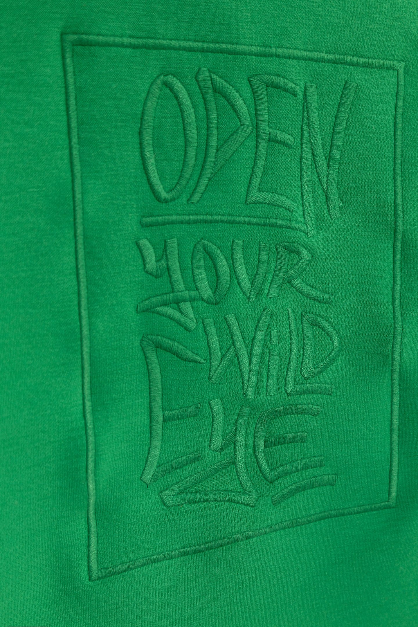 BOY'S GREEN ZIPPED CARDIGAN, SLOGAN EMBROIDERED ON BACK 5