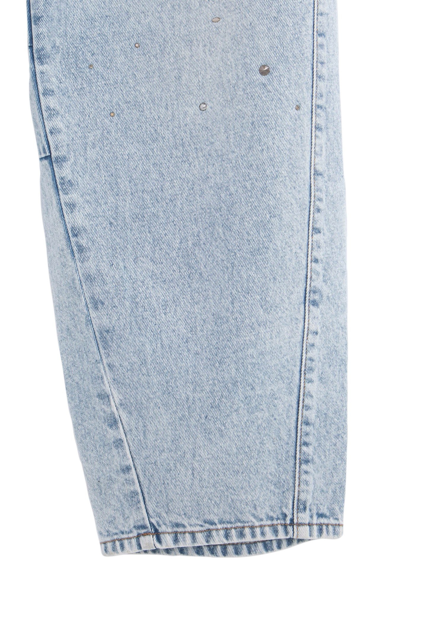 GIRL'S BALLOON BLUE WATERLESS JEANS WITH MULTI-STUD DESIGN 4