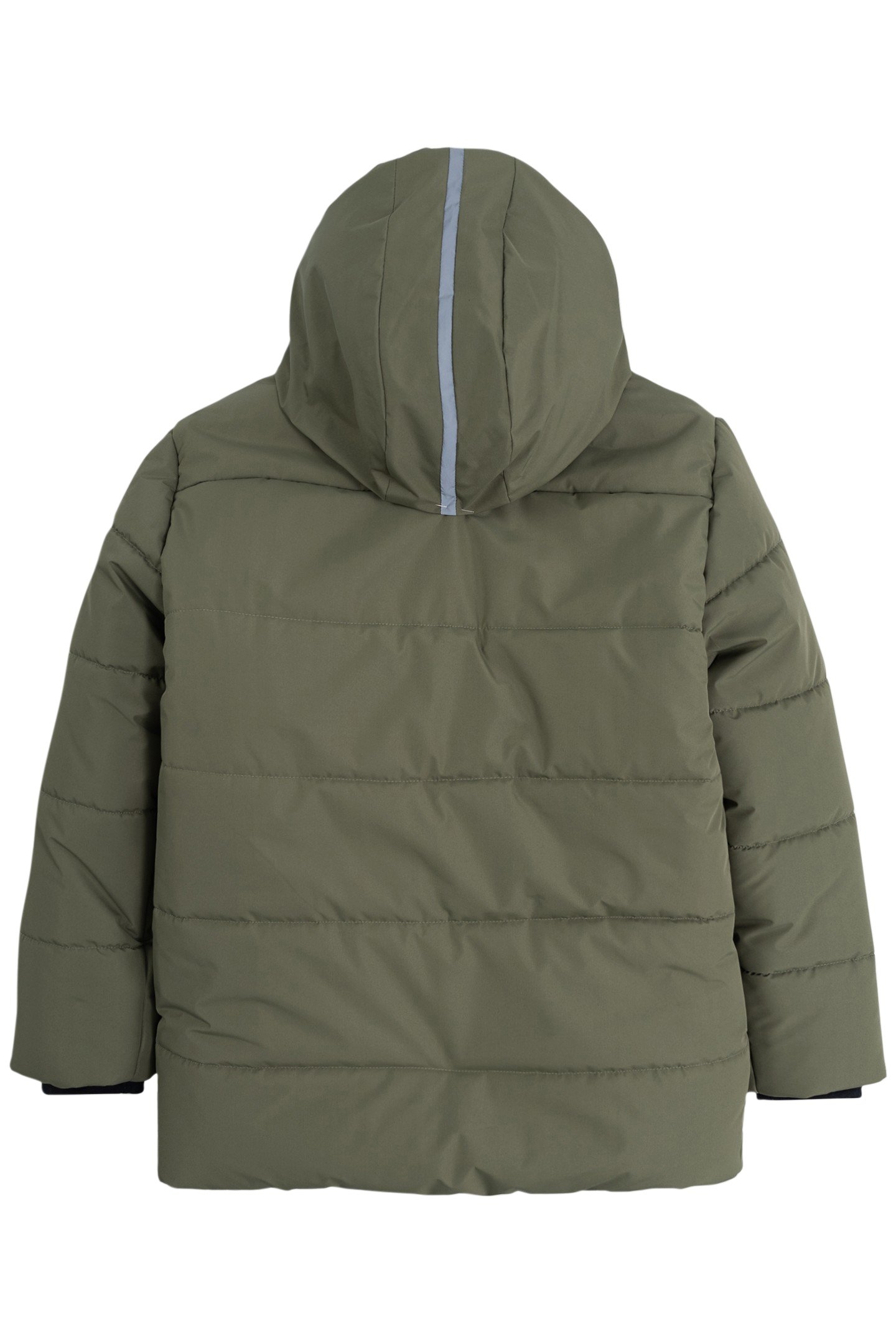 BOY'S LONG KHAKI QUILTED DOWN JACKET 2