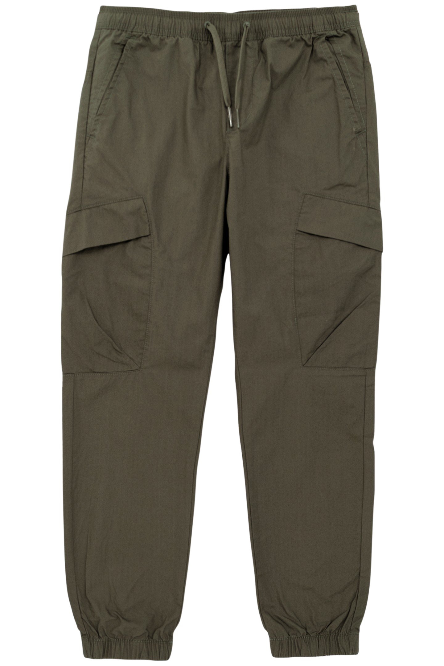 BOYS’ KHAKI CARGO TROUSERS WITH ELASTICATED WAIST & CUFFS 1