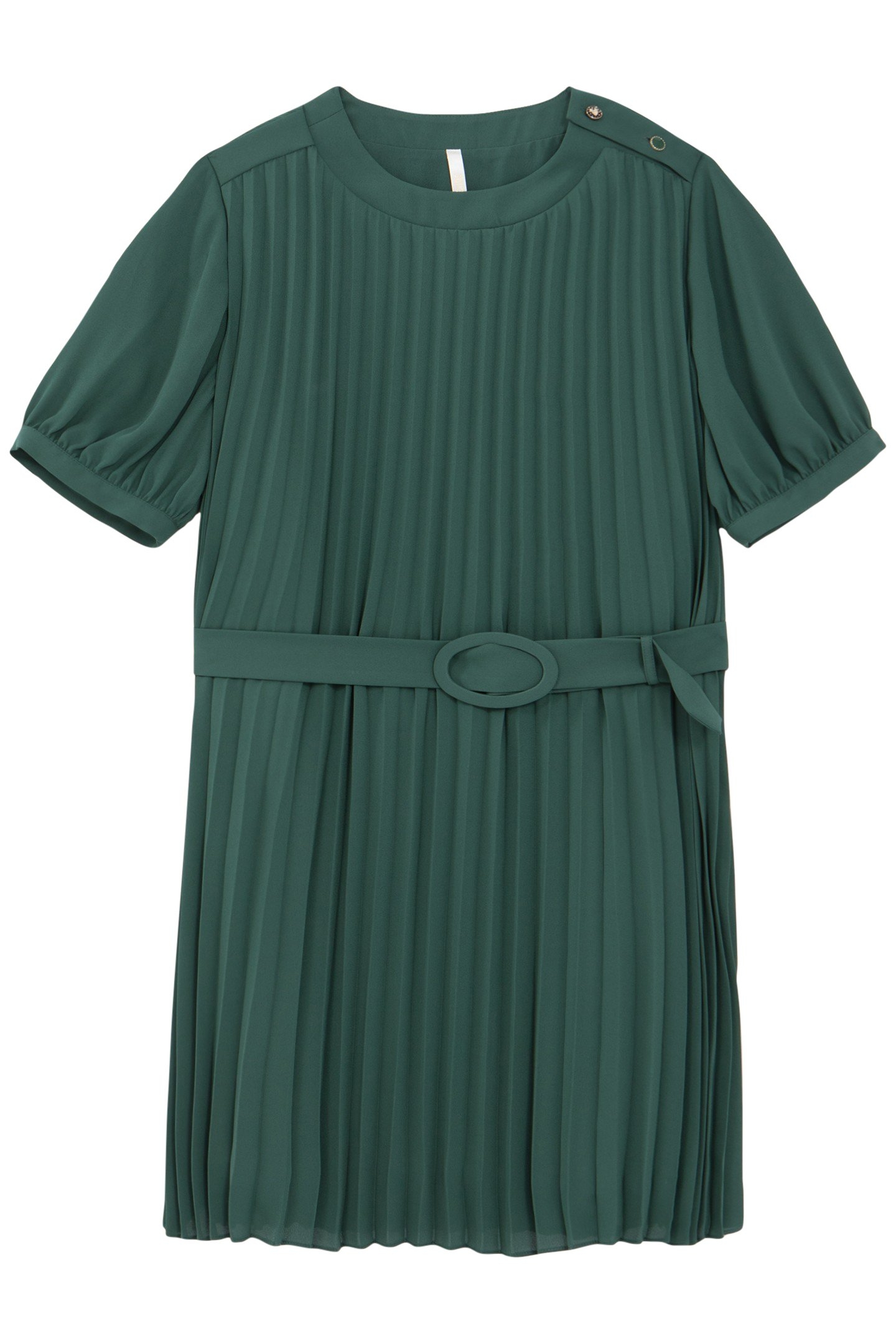 NIGHT GREEN PLEATED DRESS 4