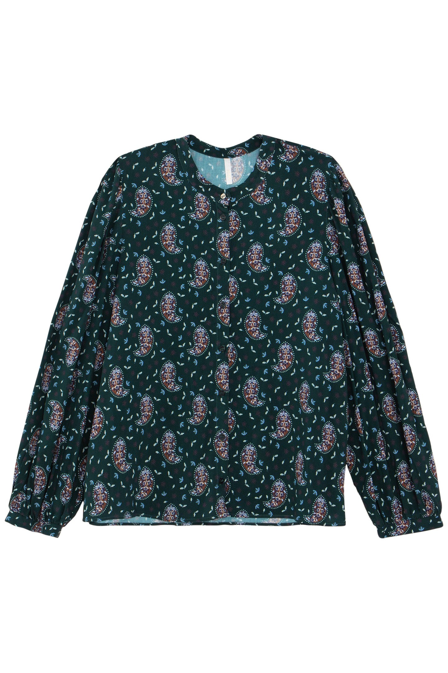 MIDNIGHT GREEN PAISLEY BLOUSE 3