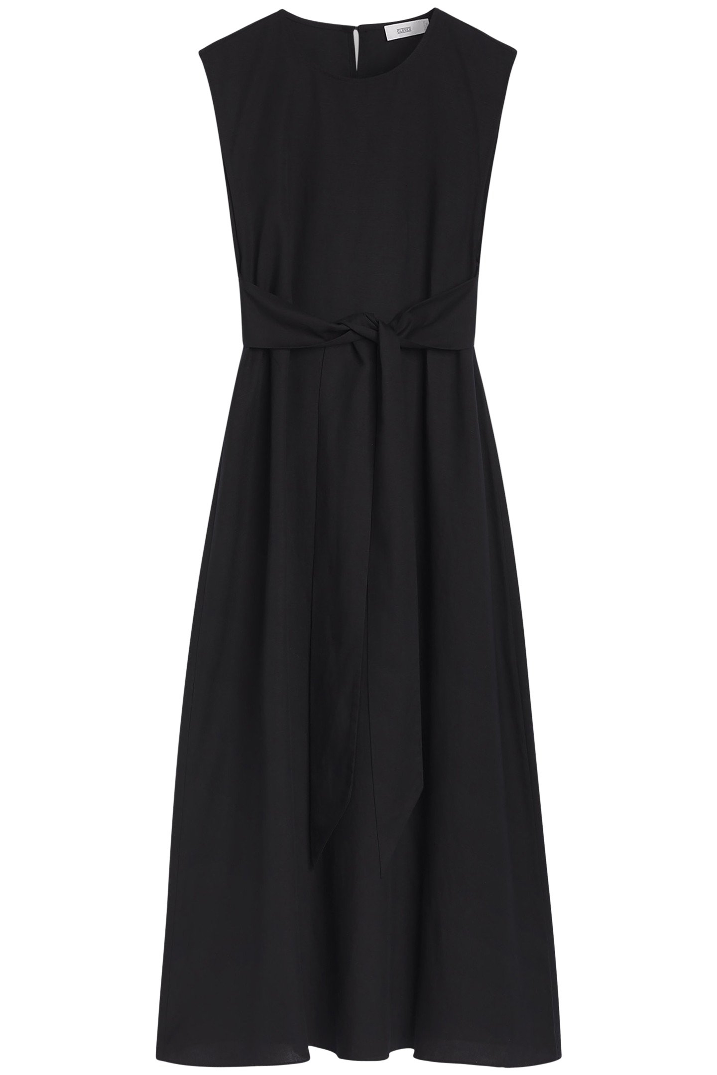 WAISTED BELT DRESS DRESSES BLACK 3