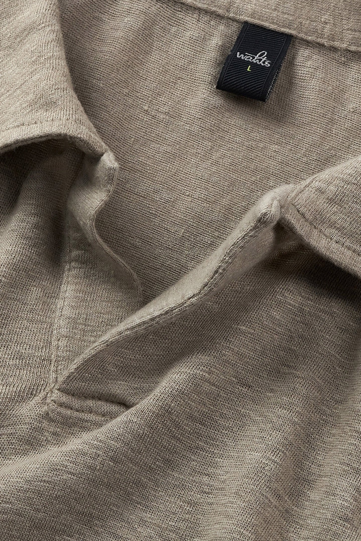 NELSON | LINEN POLO SHIRT SLATE BEIGE 3