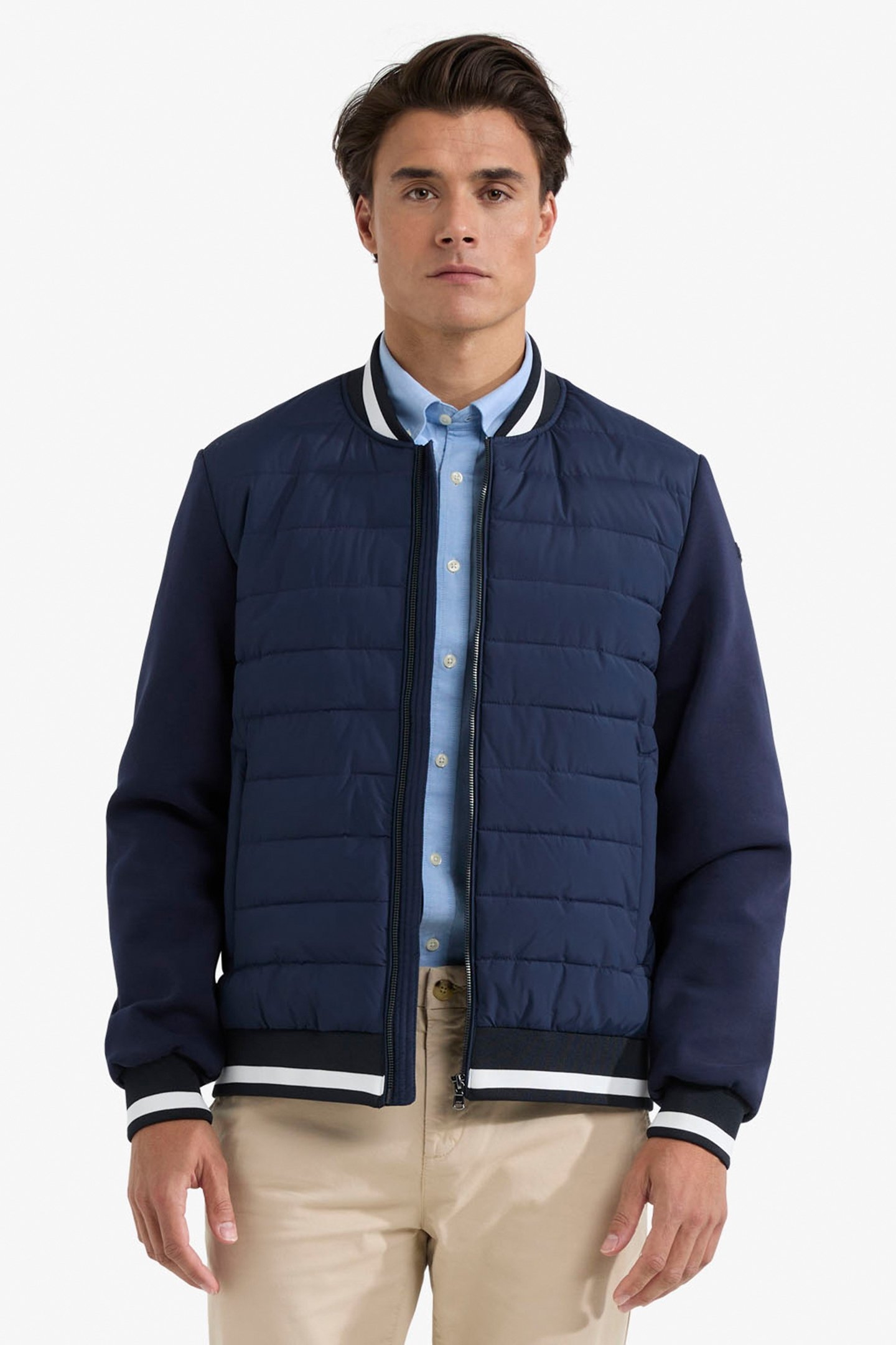 MIXED VARSITY JACKET NAVY 1
