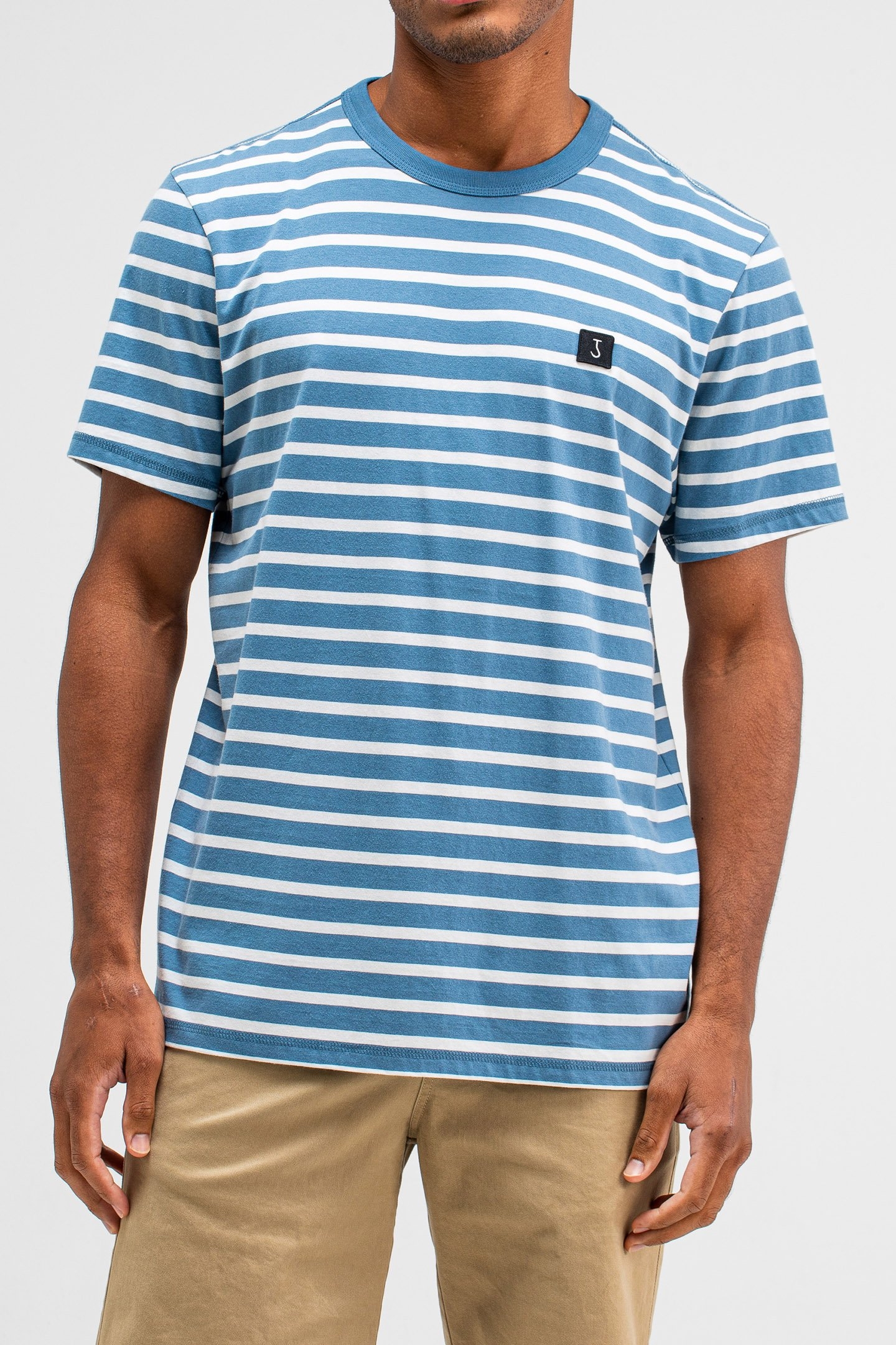 CLASSIC STRIPE TEE LAGOON BLUE 1