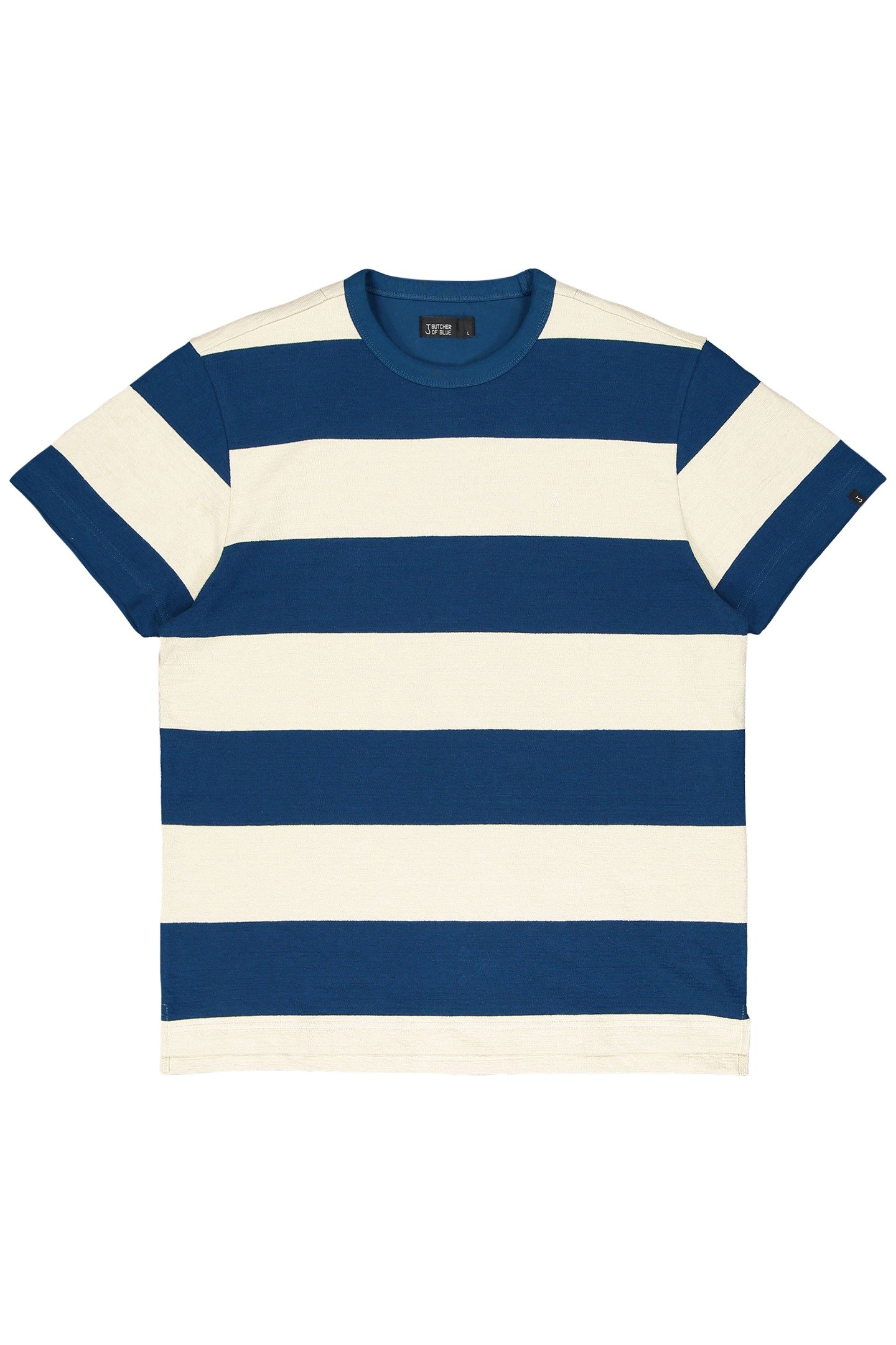 GASPARD LOOSE BOLD STRIPE TEE LAPIS BLUE 3