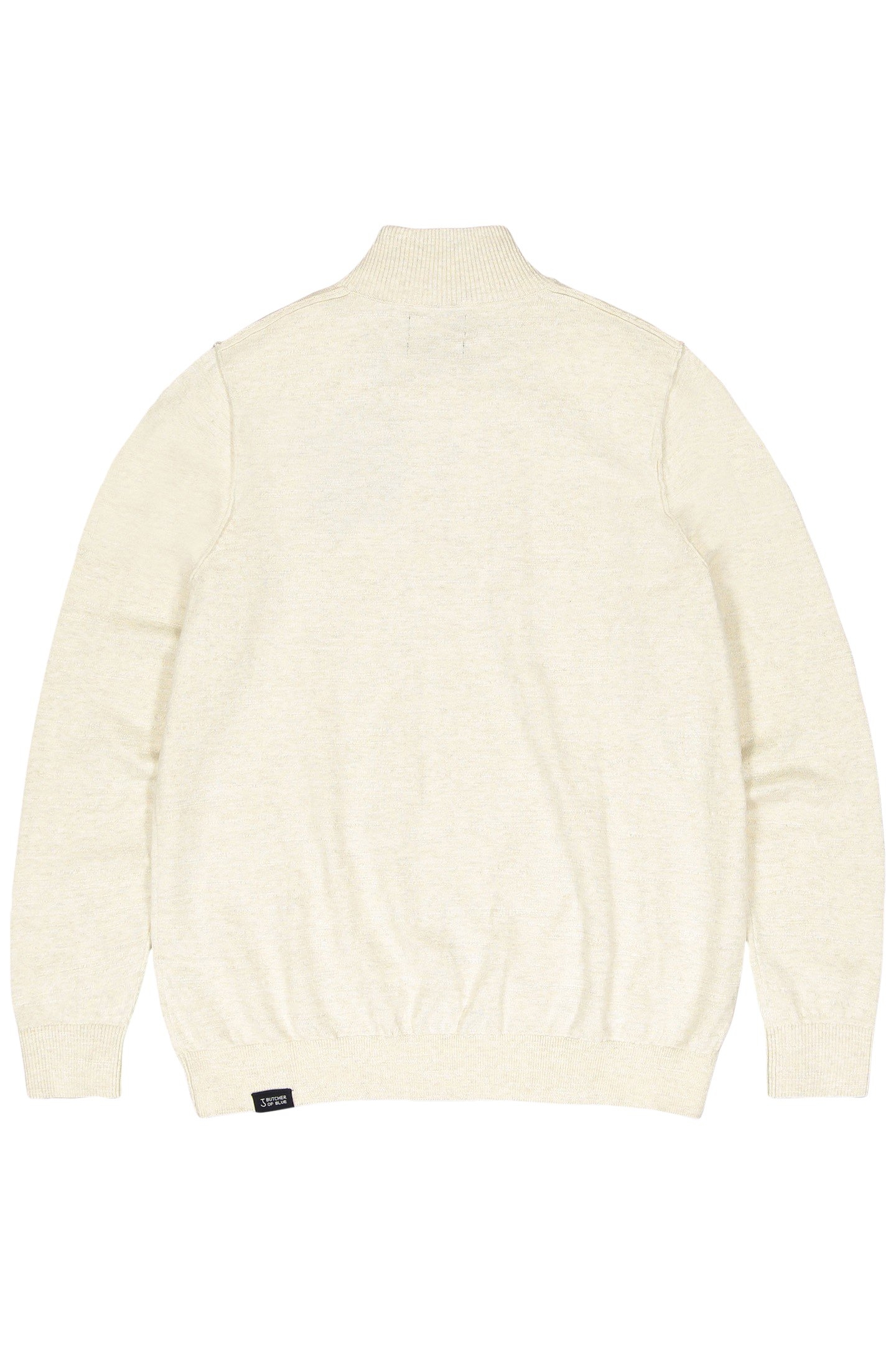 LT CLIFDEN HALF ZIP BEIGE GREY 4