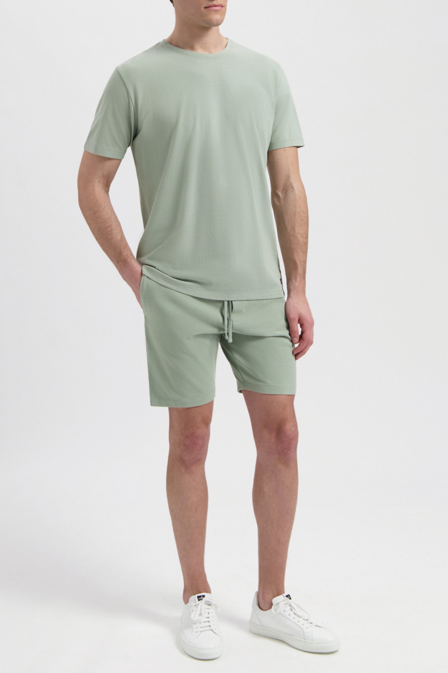 DEAN | PIQUÉ T-SHIRT SAGE GREEN 1