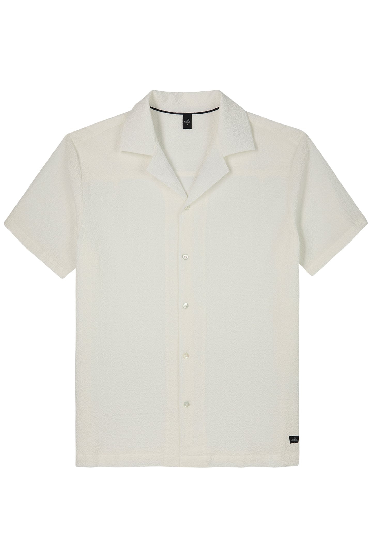 SHAW | SHORTSLEEVE STRETCH SEERSUCKER SHIRT PURE WHITE 2