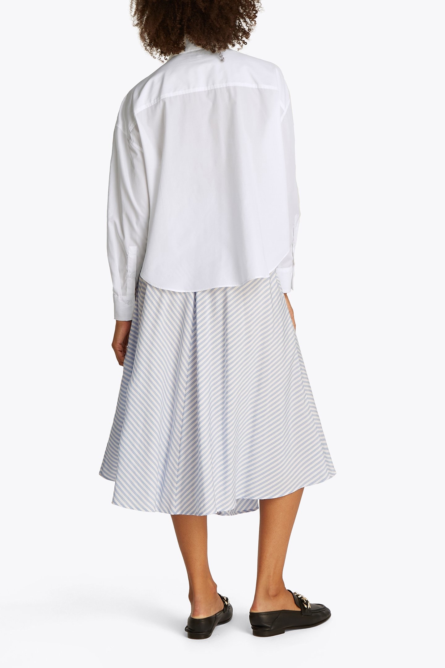 SOFT CO BOW COLLAR TH RELAXED FIT BLOUSE WHITE 3