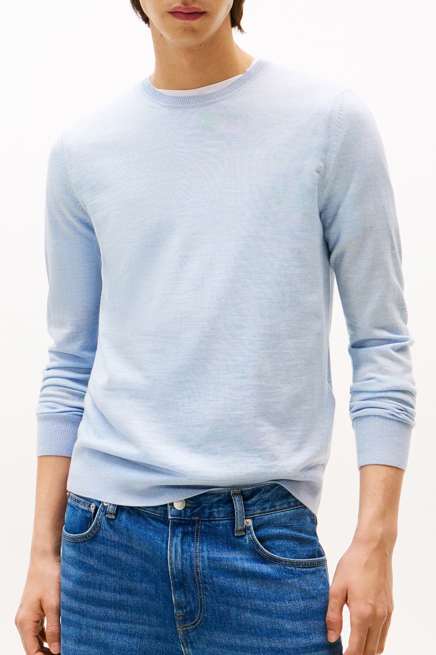 DC FINE MERINO WOOL SLIM FIT SWEATER BLUE 1