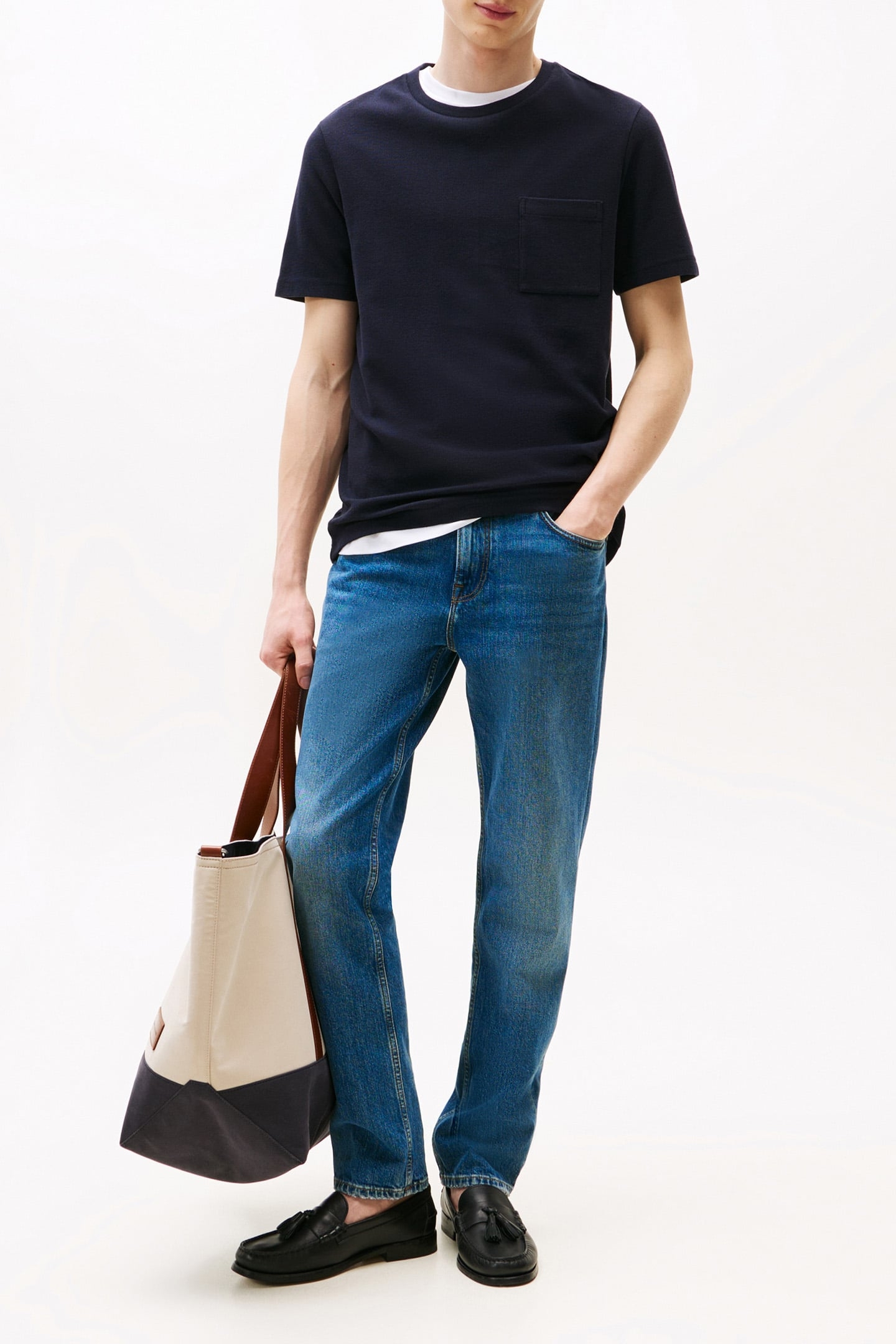 COTTON MODAL WAFFLE DESERT SKY 2