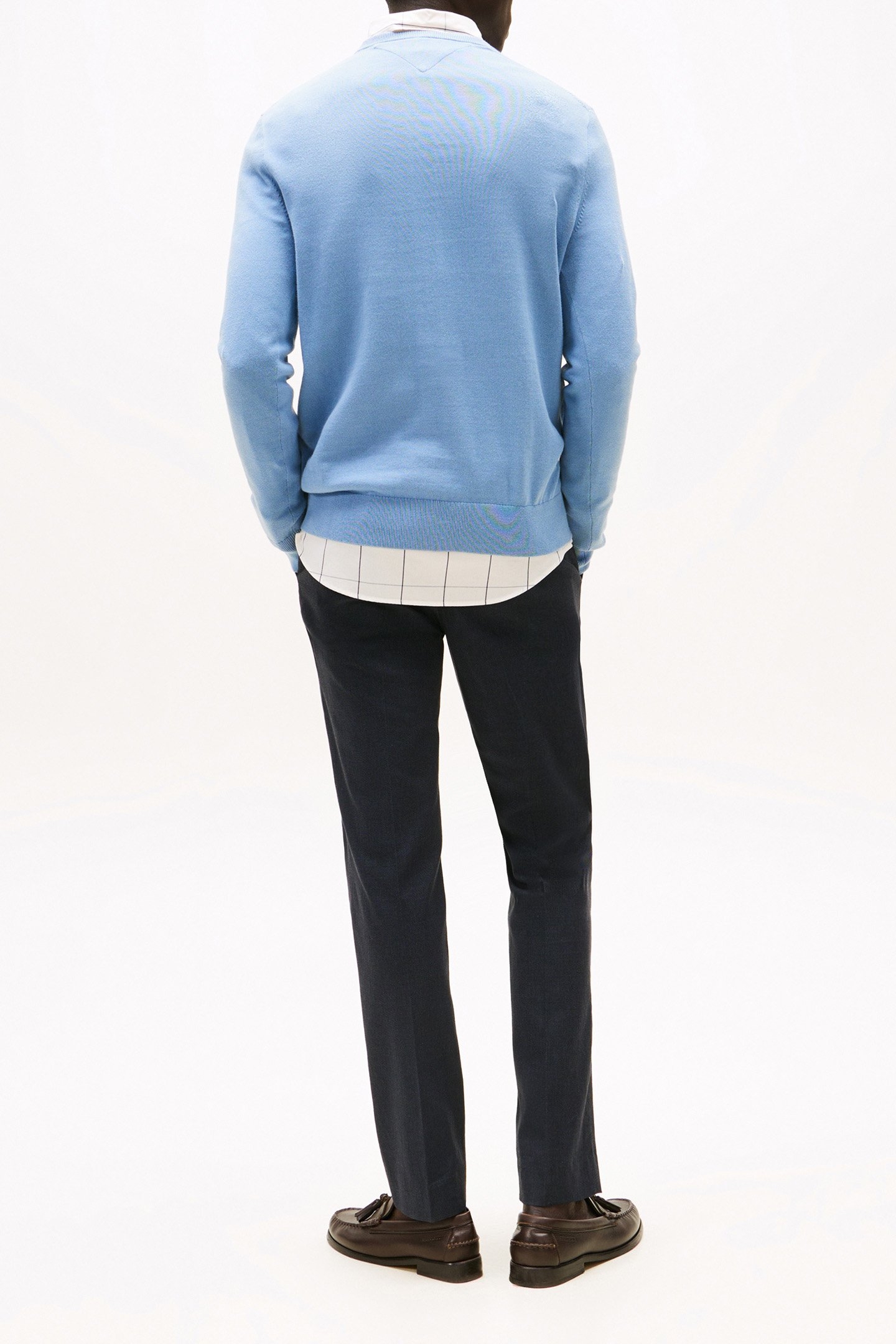 ESSENTIAL ROUND-NECK SWEATER REGULAR FIT CREW NAVY BLUE 3