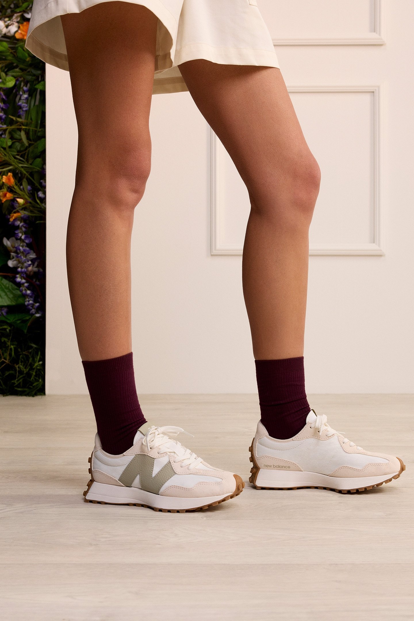 WS327FTB SNEAKERS IN WHITE AND GREEN 2