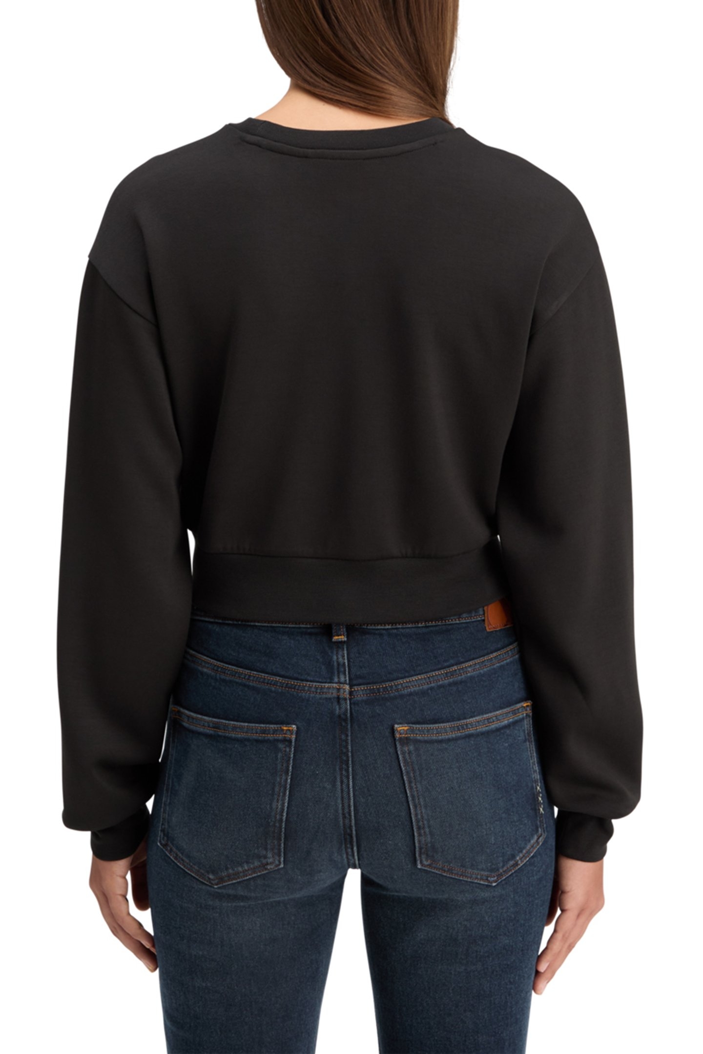 CHEST ARTWORK MODAL SWEATSHIRT WITH TWIST DETAIL EVENING BLA 2