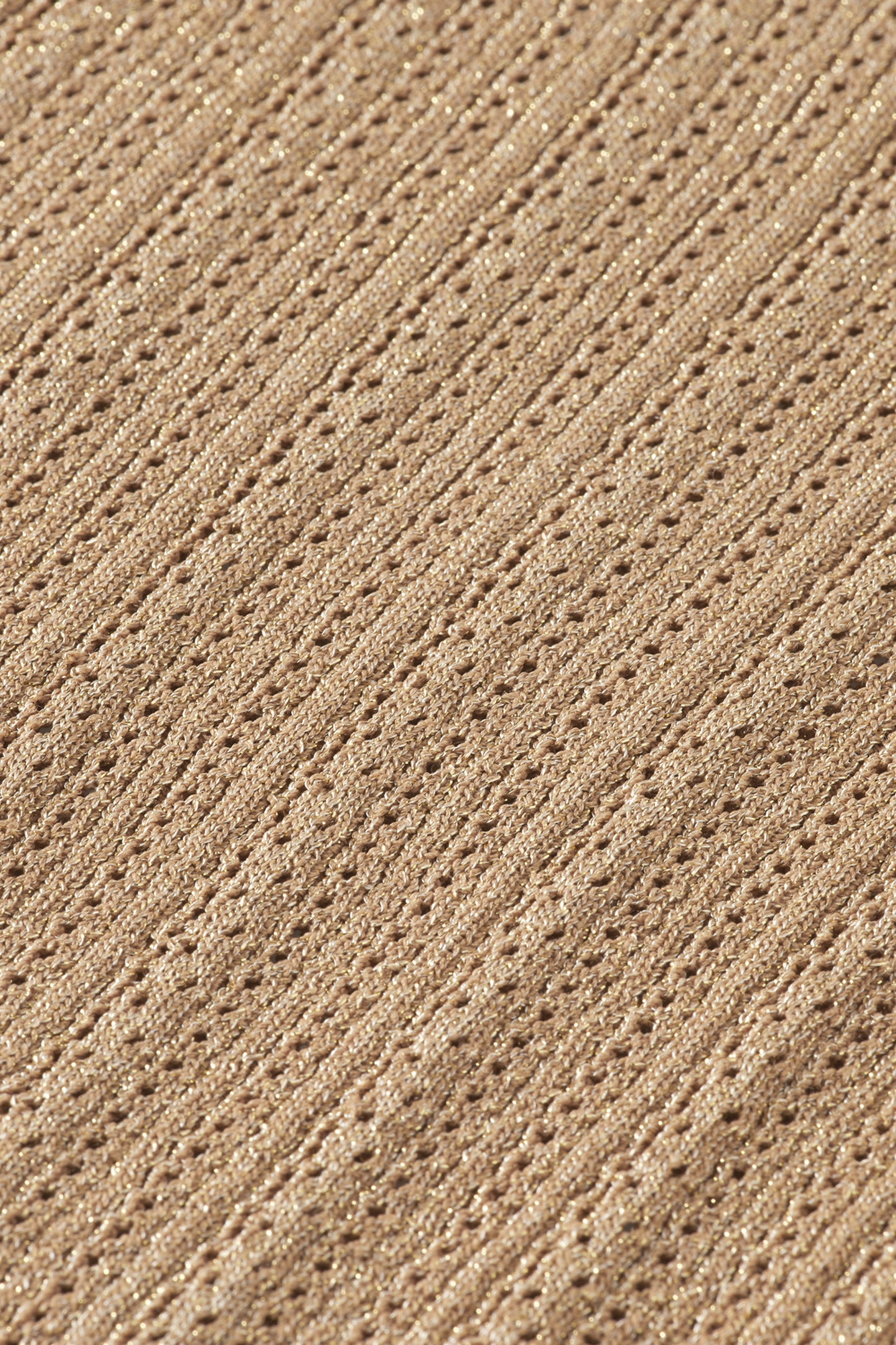 METALLIC POINTELLE FITTED PULLOVER GOLD 8