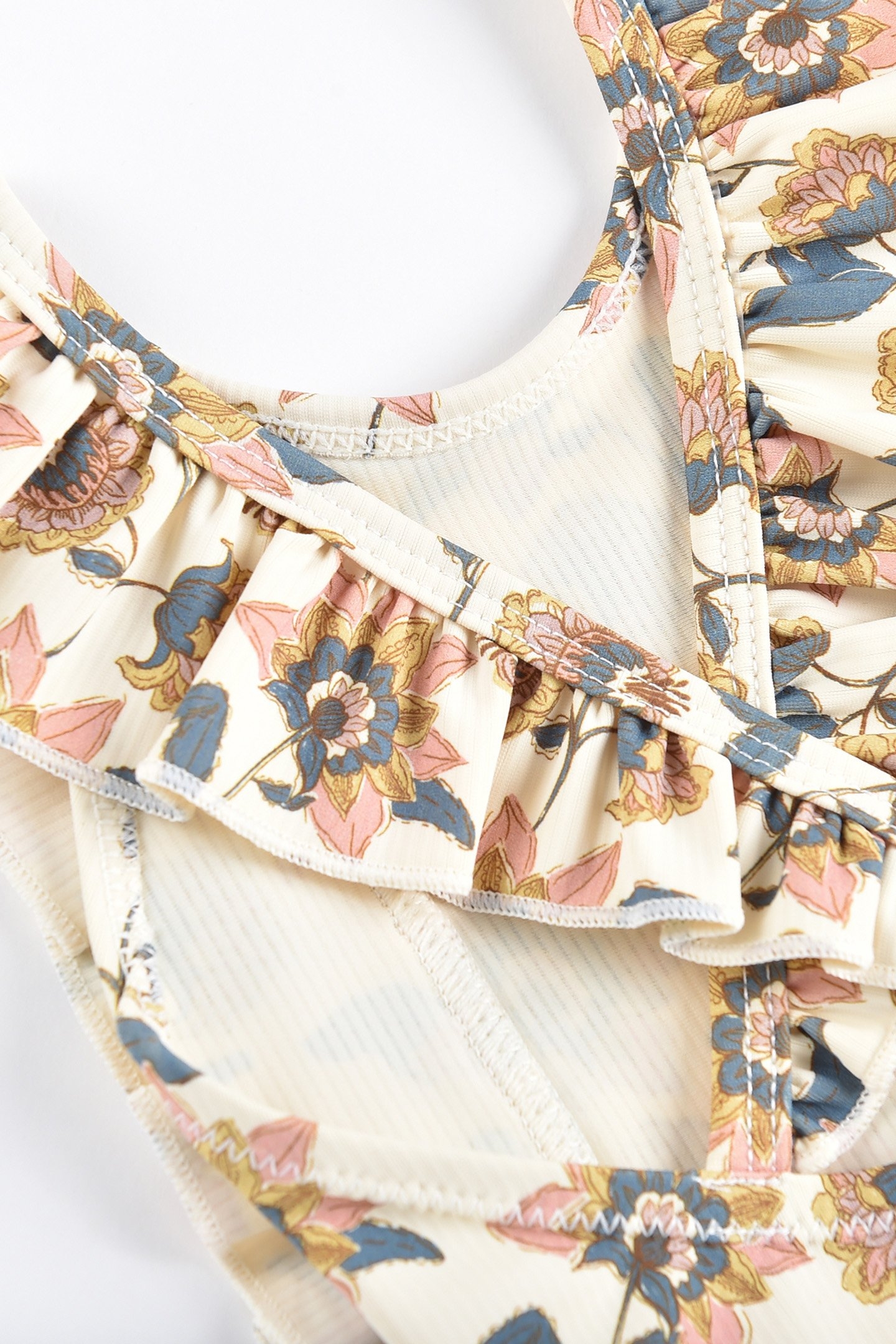 BATHING SUIT MOSILLOS CREAM FLOWERS 8