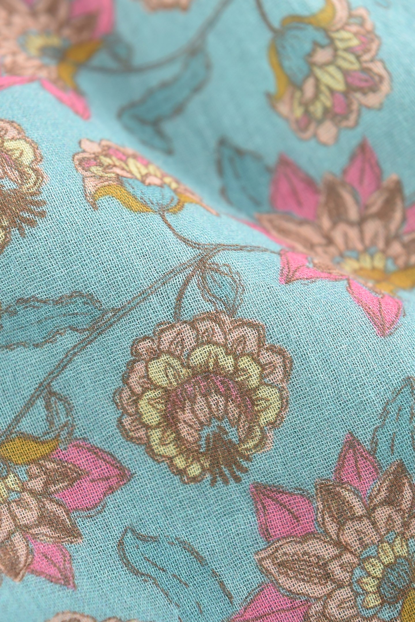 BLOUSE HIJA TURQUOISE FLOWERS 8