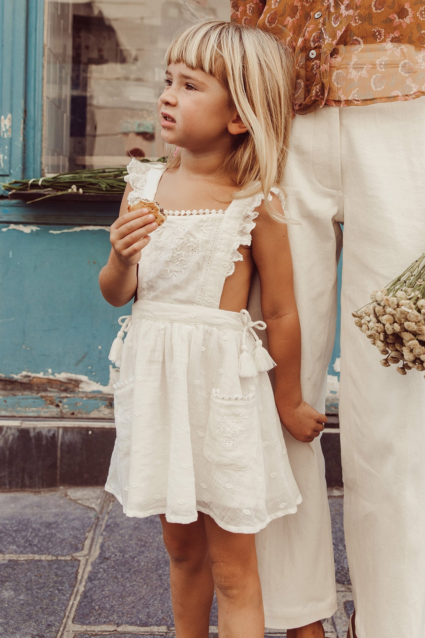 DRESS HUGUETTE OFF-WHITE PLUMETIS 5