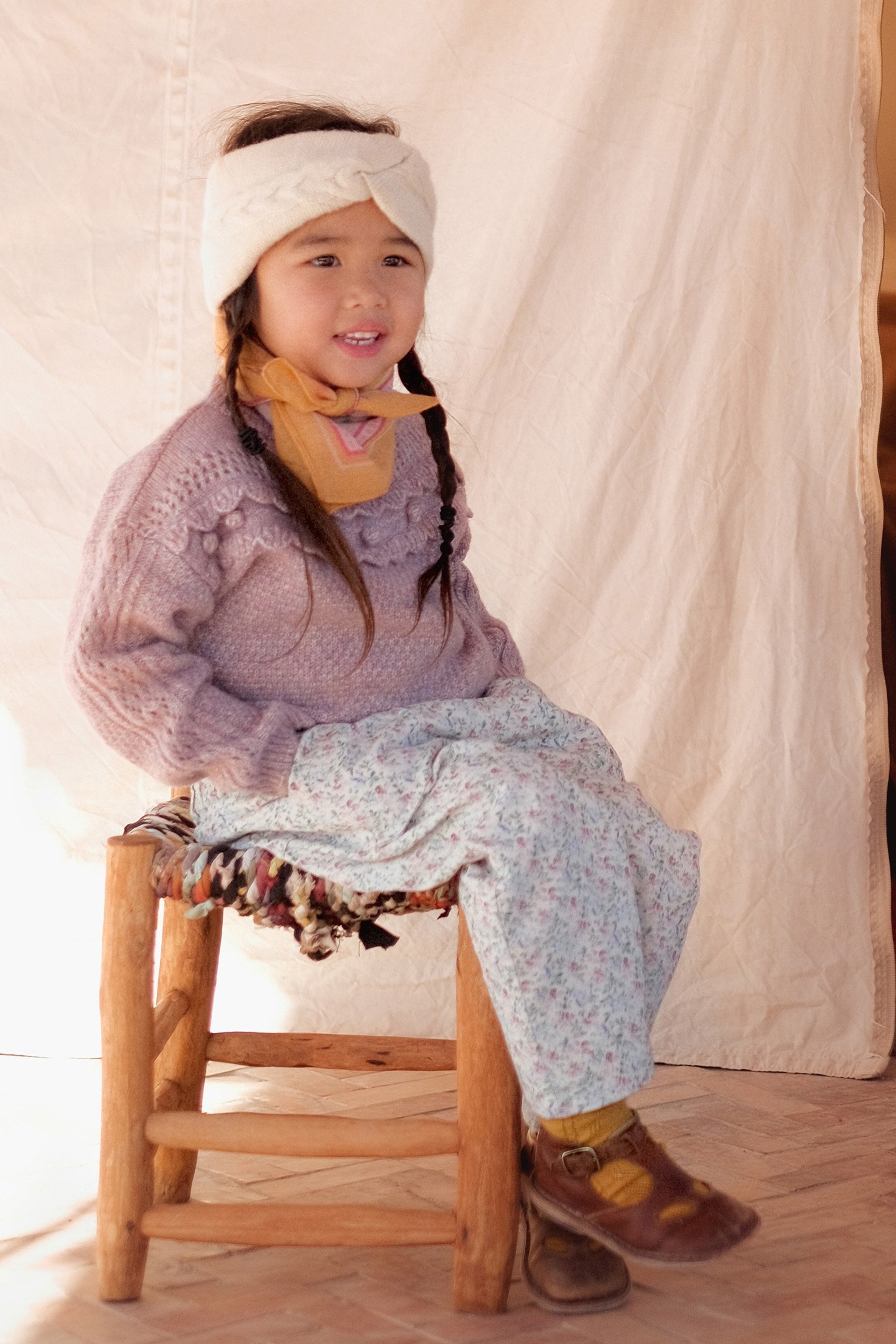 PANTS NIMA CREAM RETRO PANSY 3