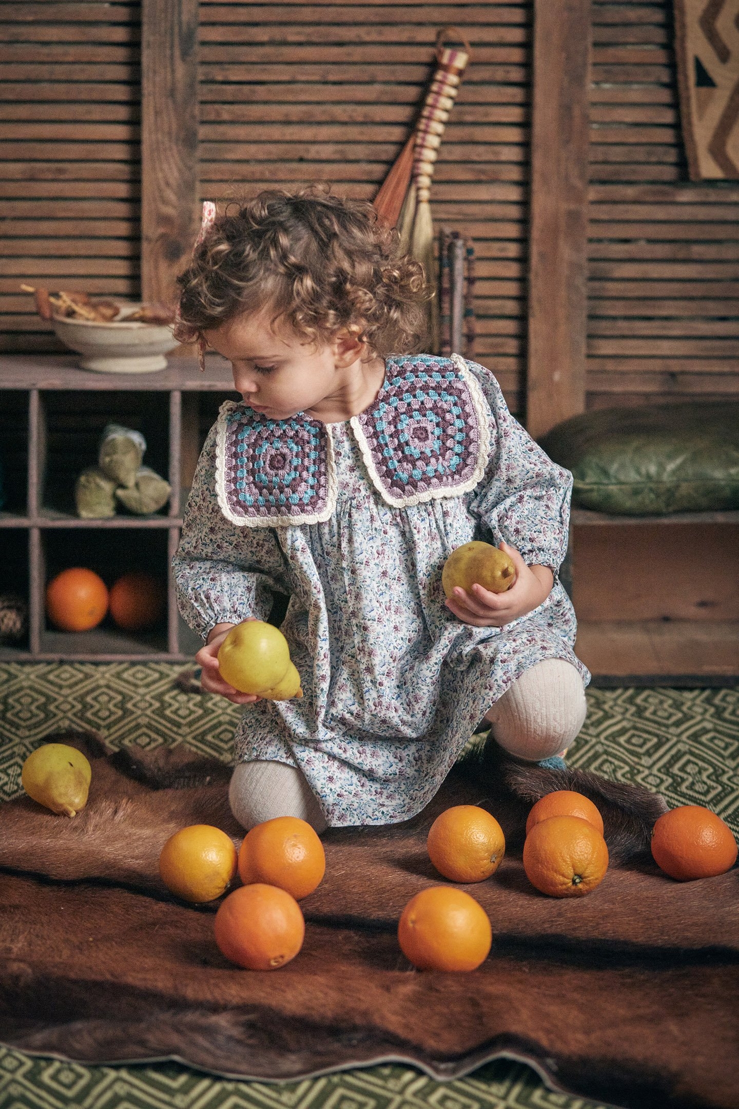 DRESS WARISE CREAM RETRO PANSY 4