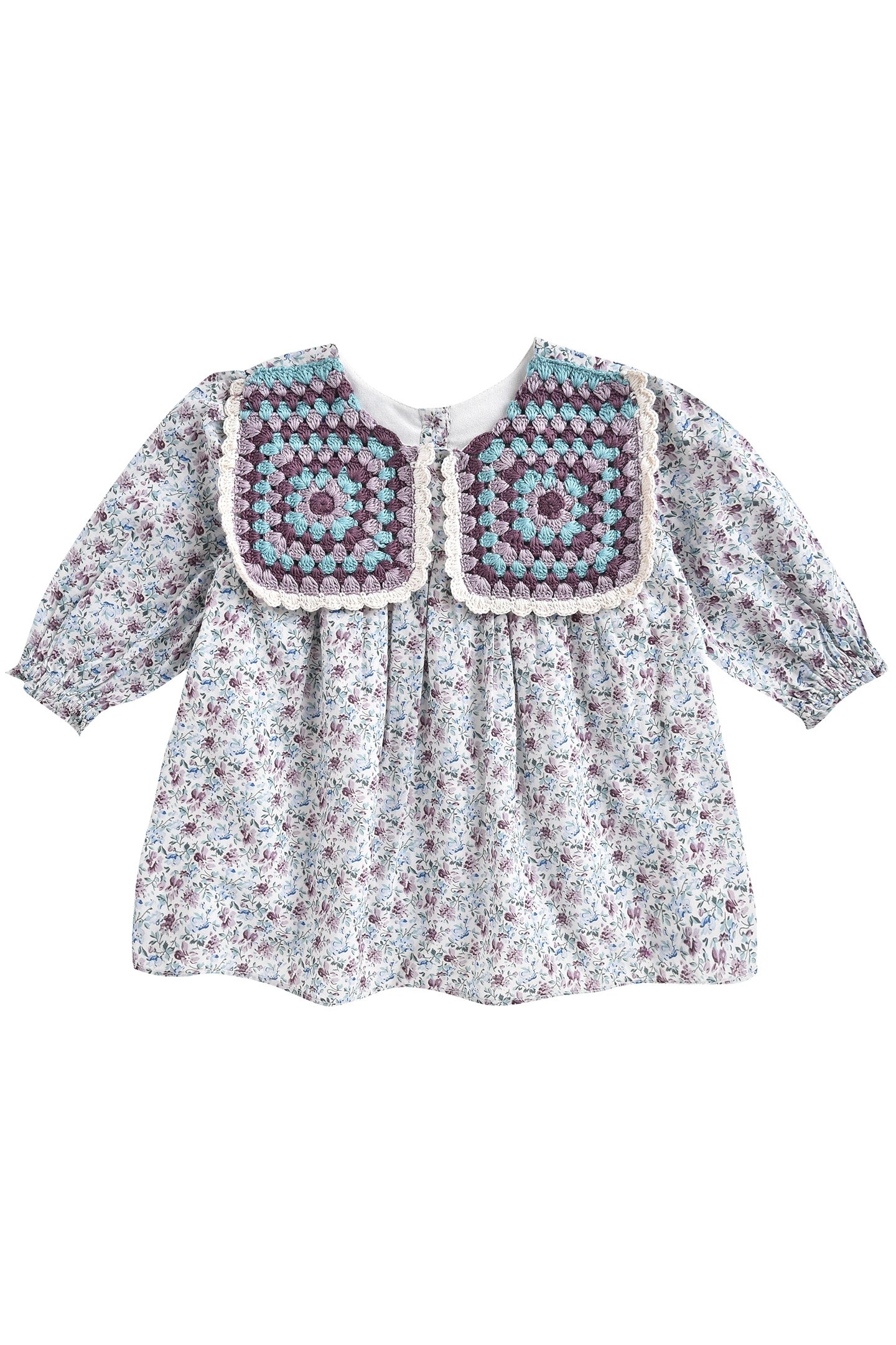 DRESS WARISE CREAM RETRO PANSY 2