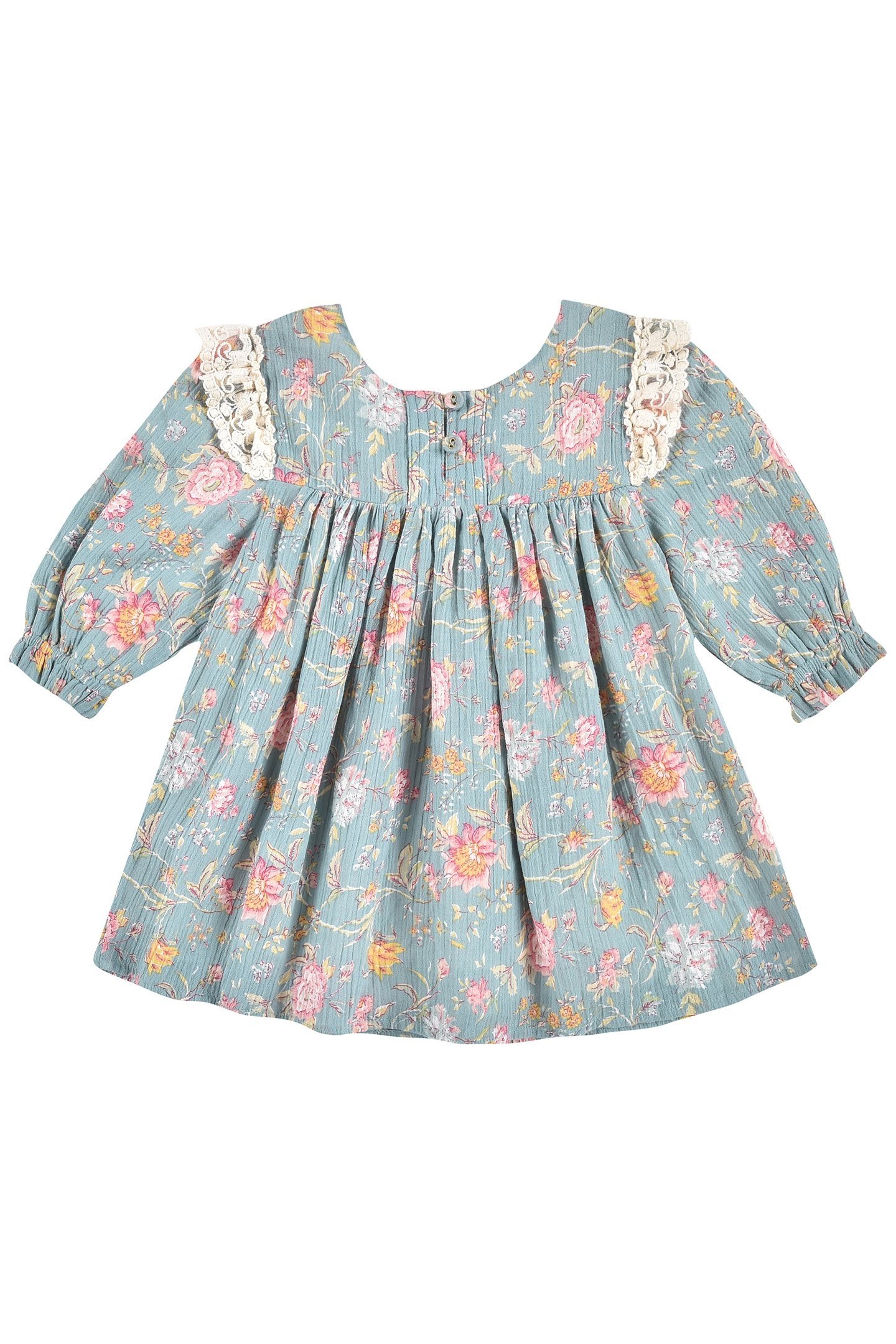 DRESS ARINOLA BLUE ROSA DAMASCENA 2