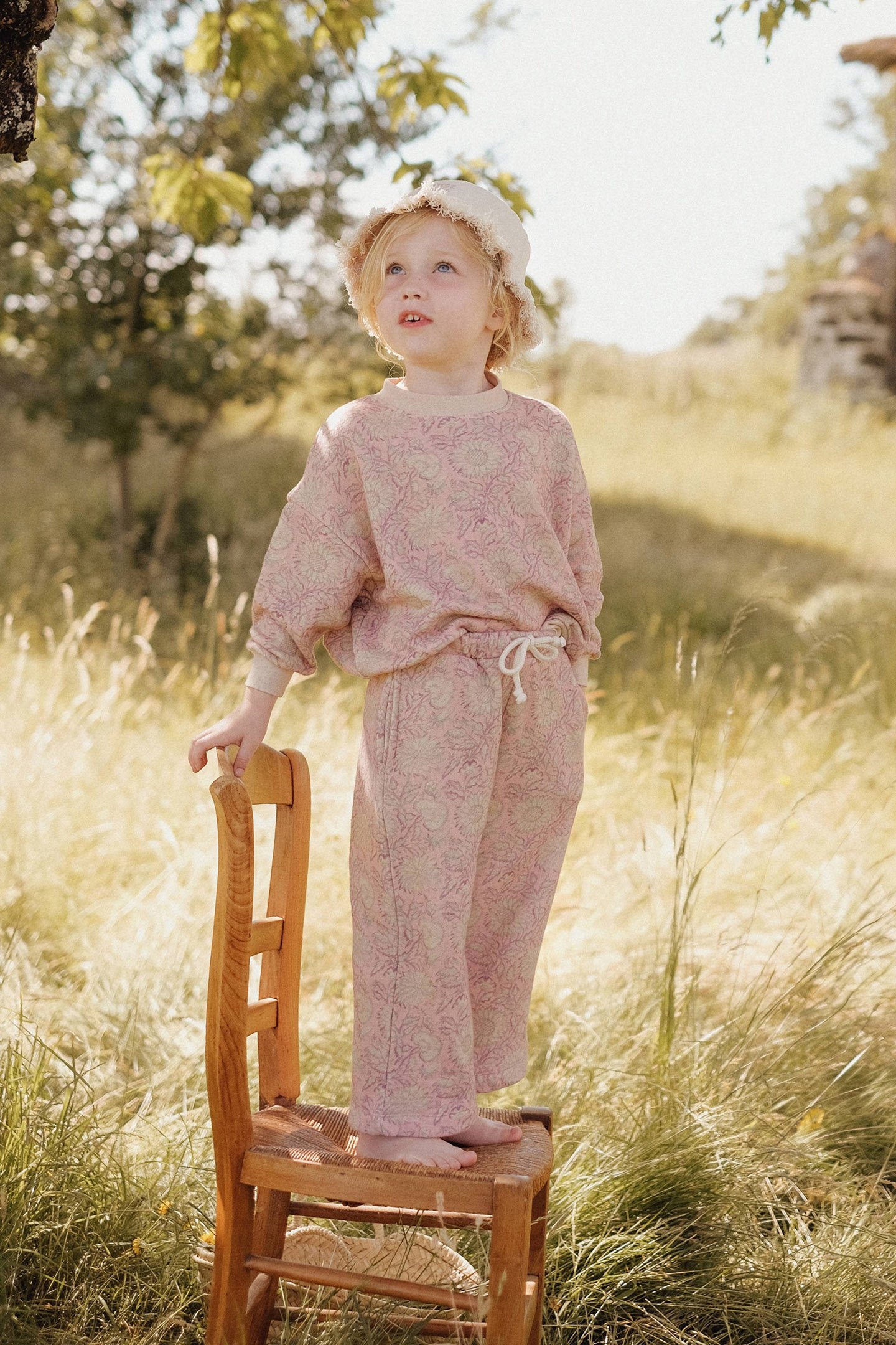 SWEAT PANTS YSALIA PINK DAISY GARDEN 1