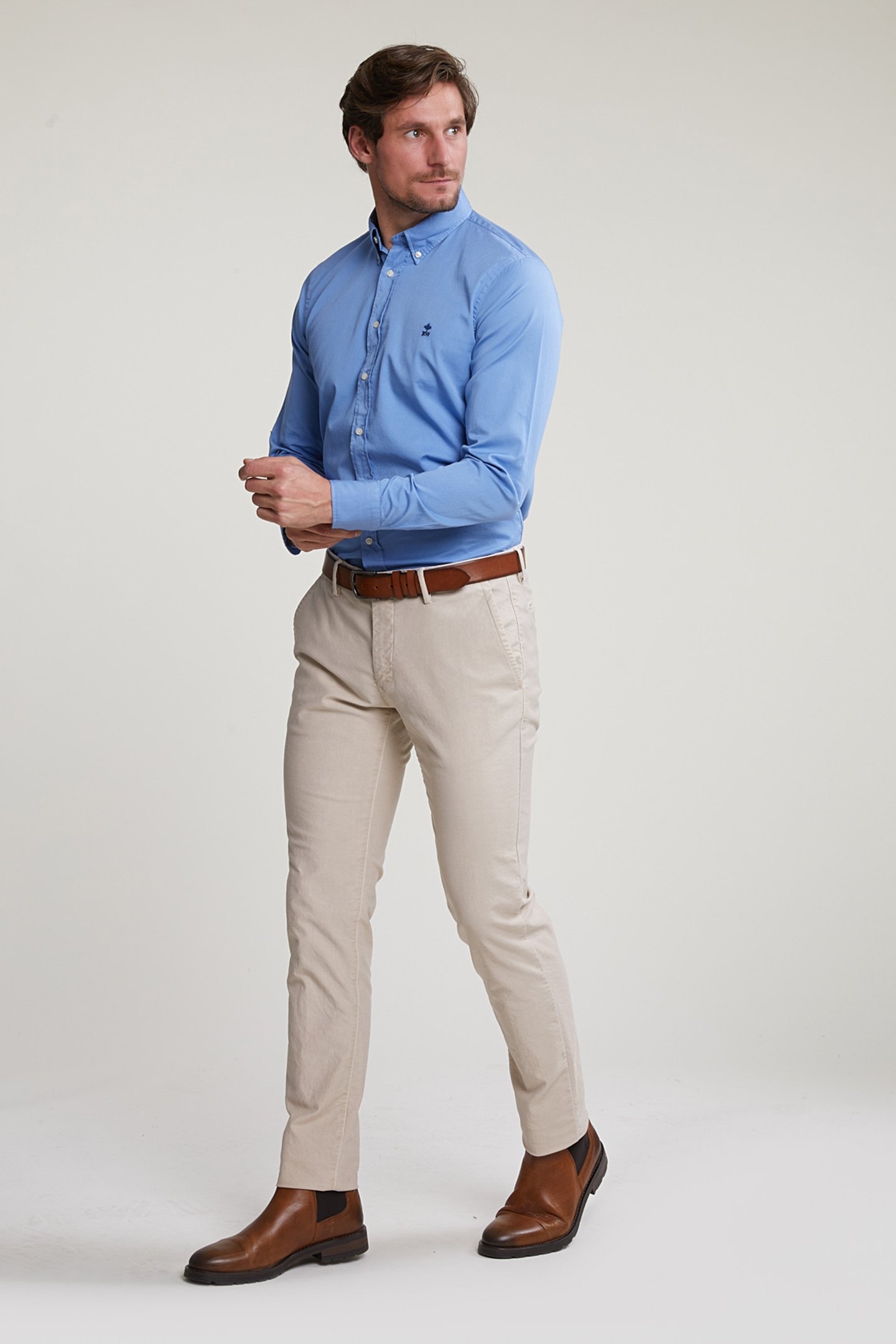 CUSTOM FIT UNI COTTON SHIRT CREEK BLUE 3