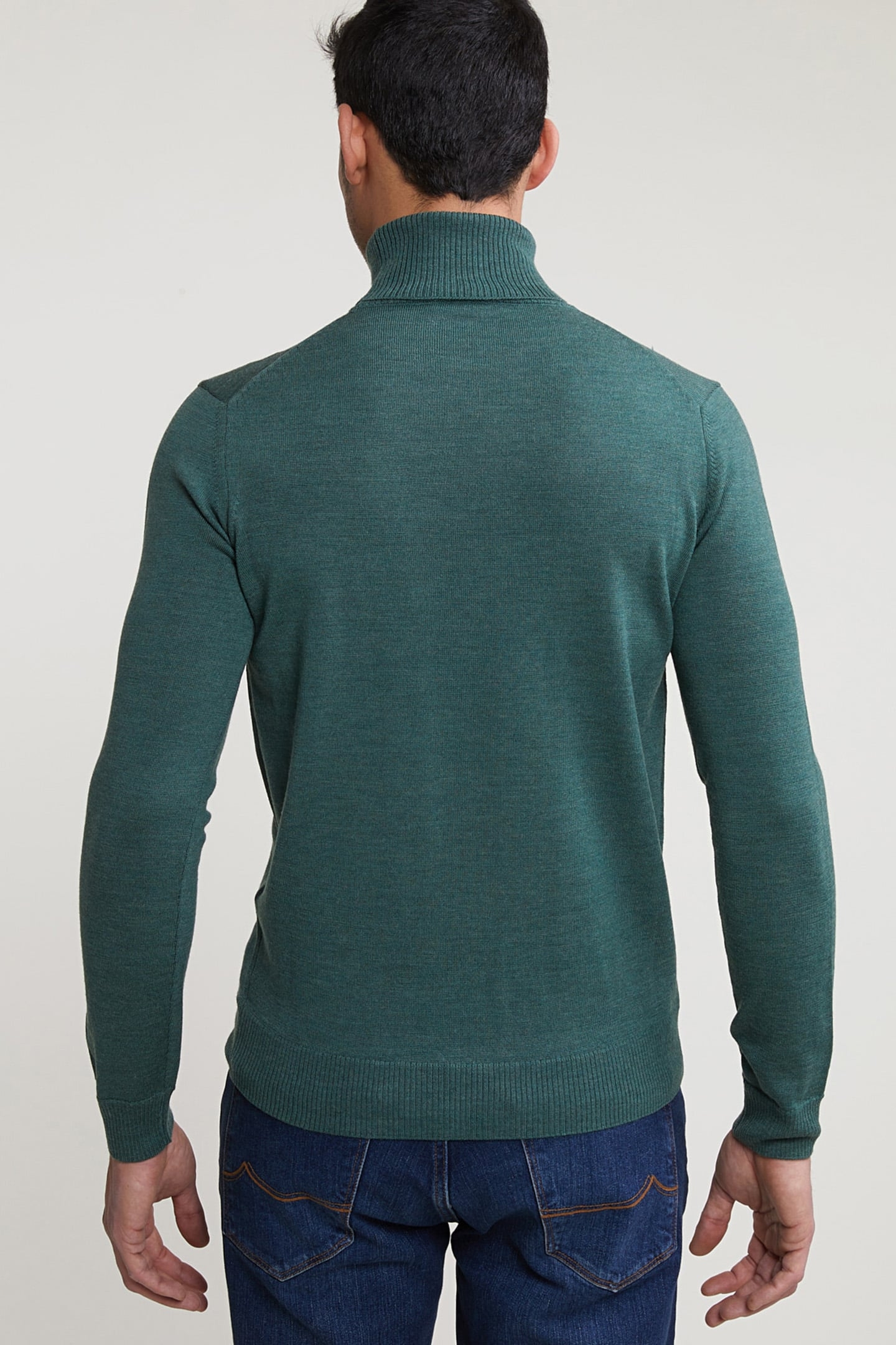 SLIM FIT BASIC MERINO ROLL NECK SWEATER DK FYNBOSS MIX 2