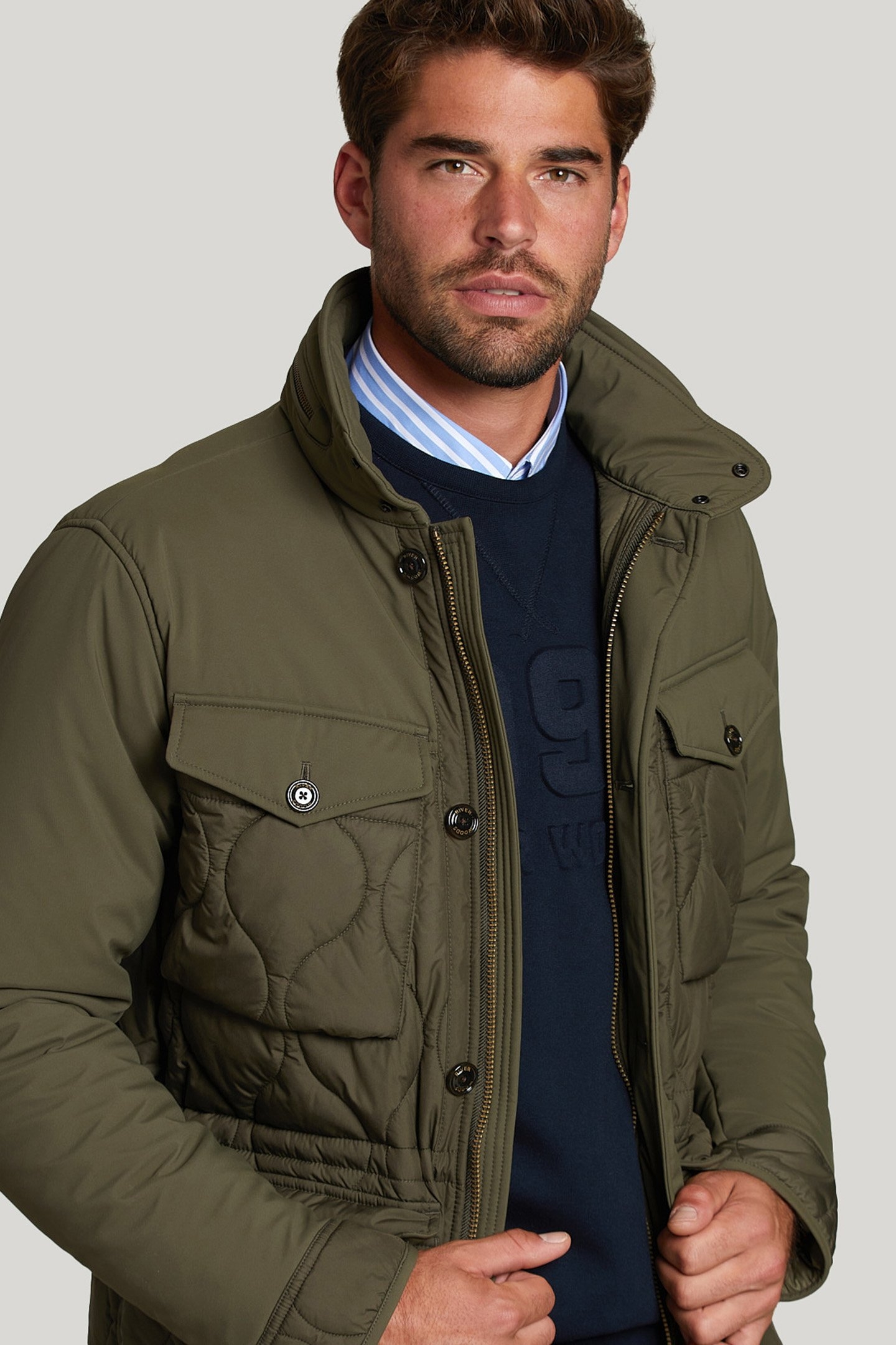 QUILTED JACKET APPLIED POCKETS OLIVERO 4