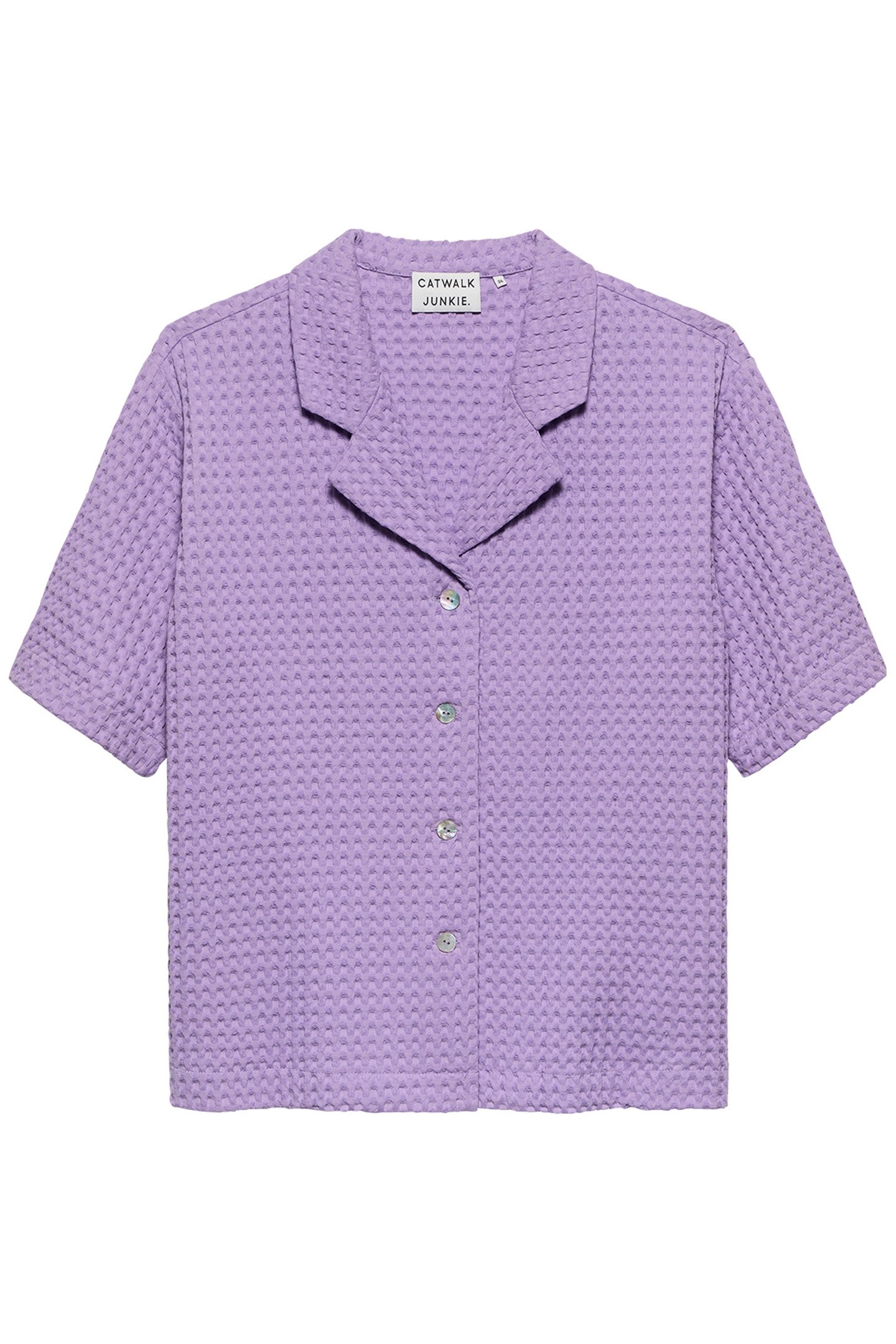 RESORT TEXTURED BLOUSE PURPLE SKY 4