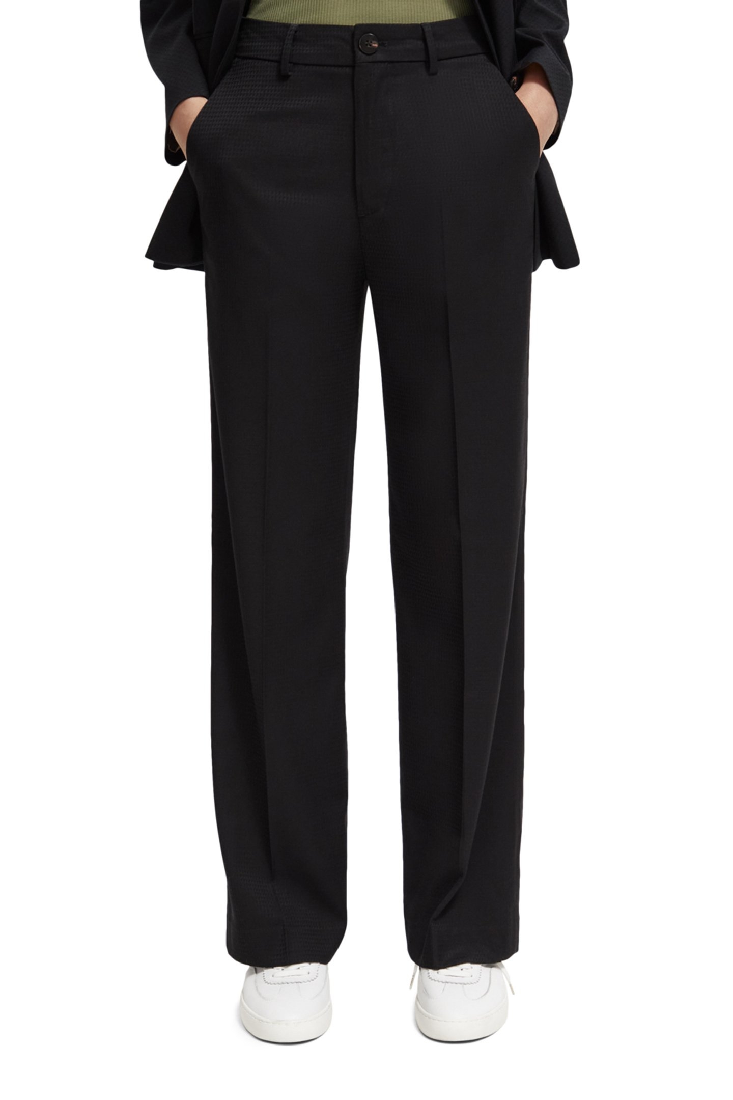 EDIE - HIGH RISE WIDE LEG TROUSERS BLACK 1