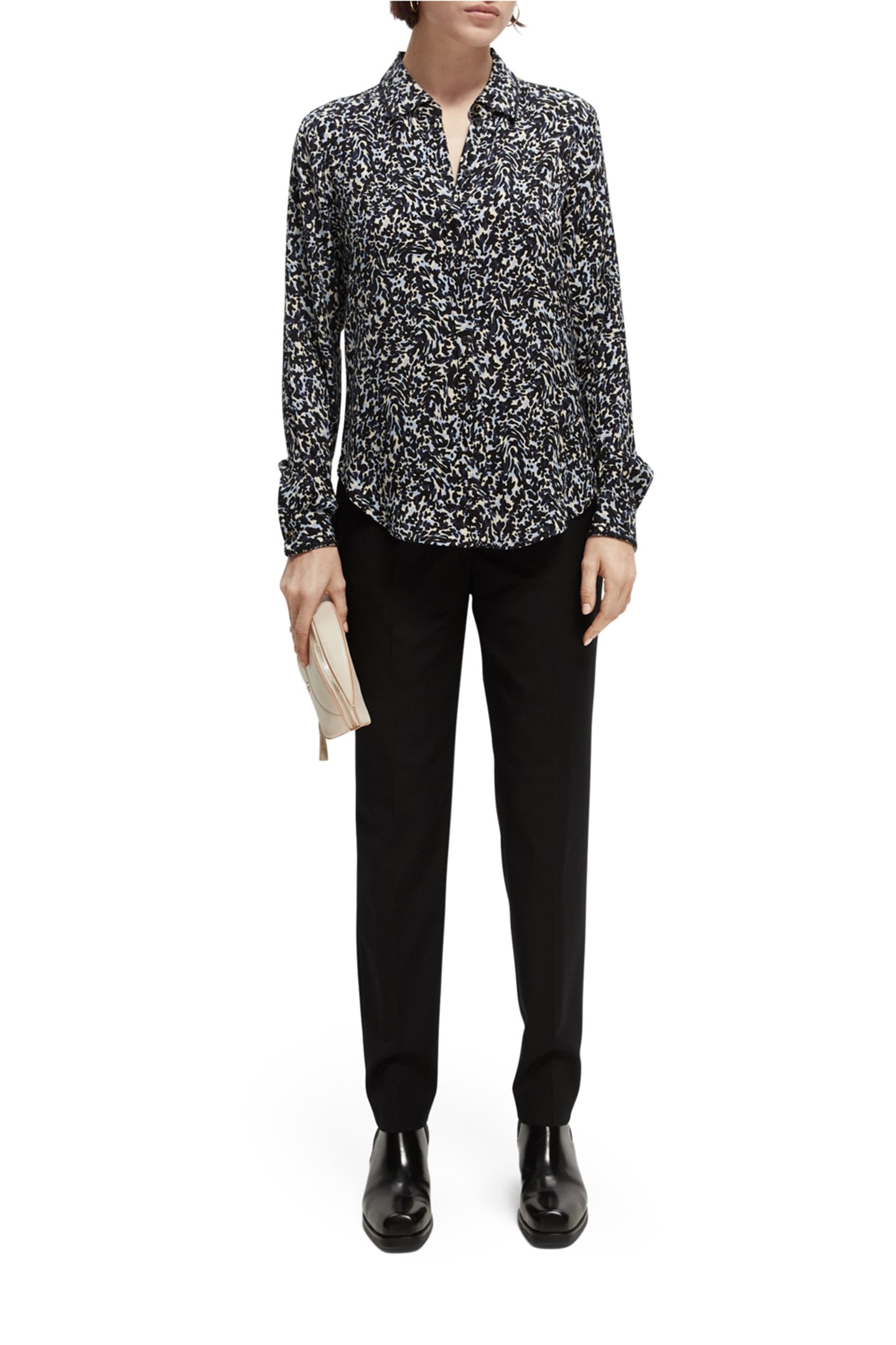 LOWRY - MID RISE SLIM TROUSERS BLACK 3