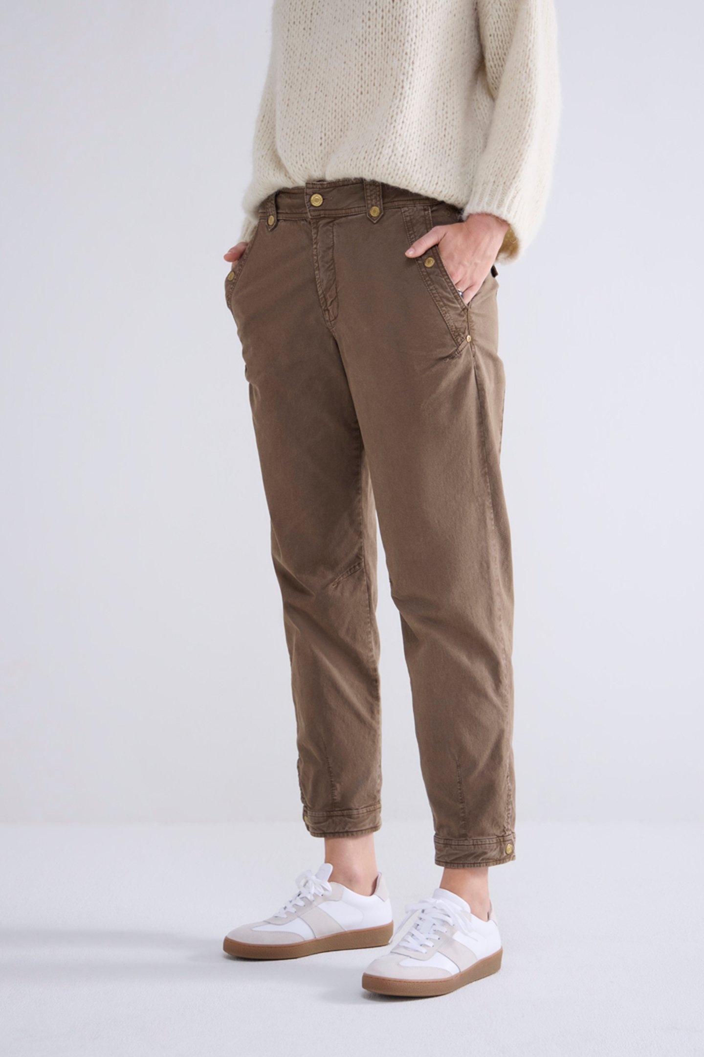 TAPERED FIT PANTS ROUGH TWILL OLIVE 1