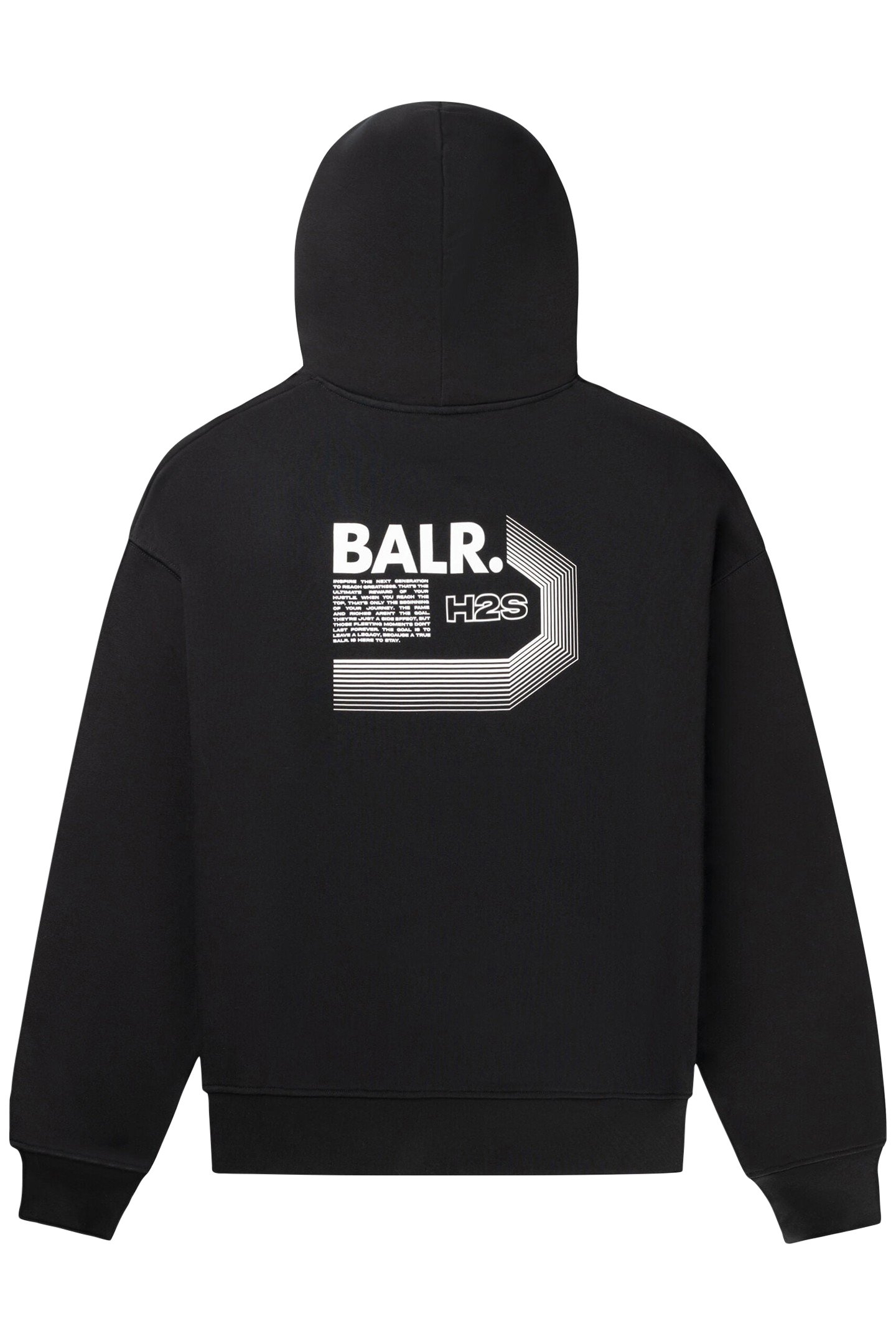 JOEY BOX HALF TRACK H2S HOODIE JET BLACK 5