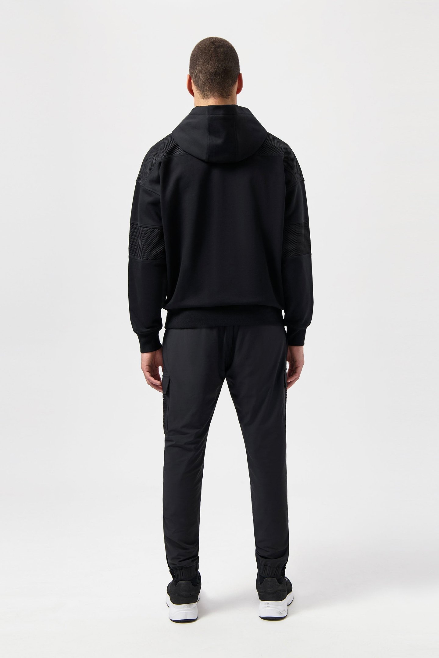 HEXLINE BOX FIT HOODIE JET BLACK 2