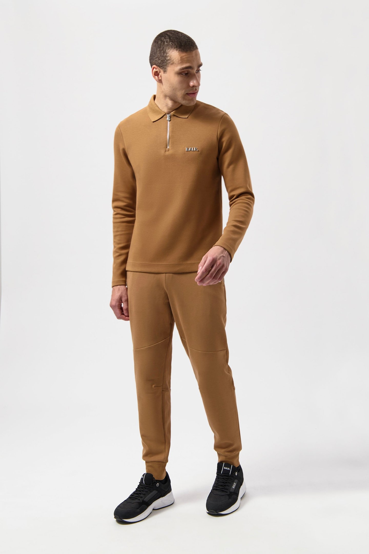 Q-SERIES REGULAR FIT LONGSLEEVE POLO TOASTED COCONUT 5